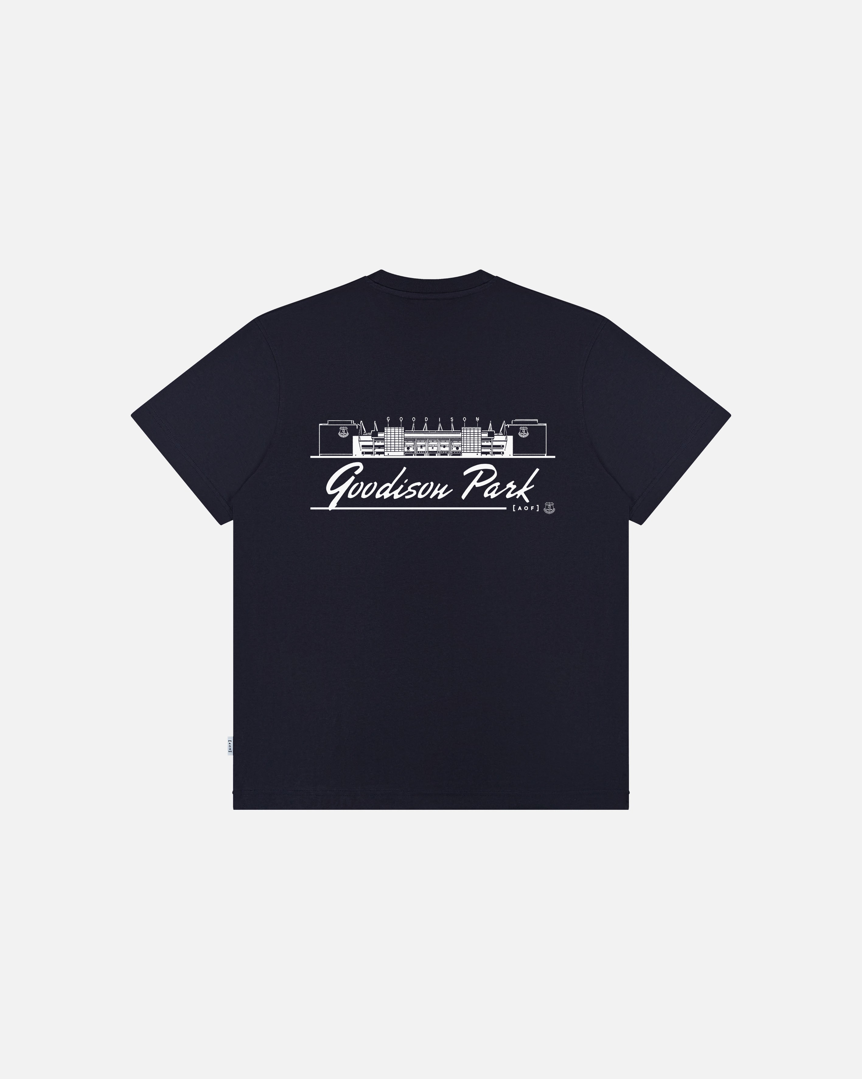 ART OF x Everton Goodison Park Tee | EFC Navy Graphic Football T-shirt