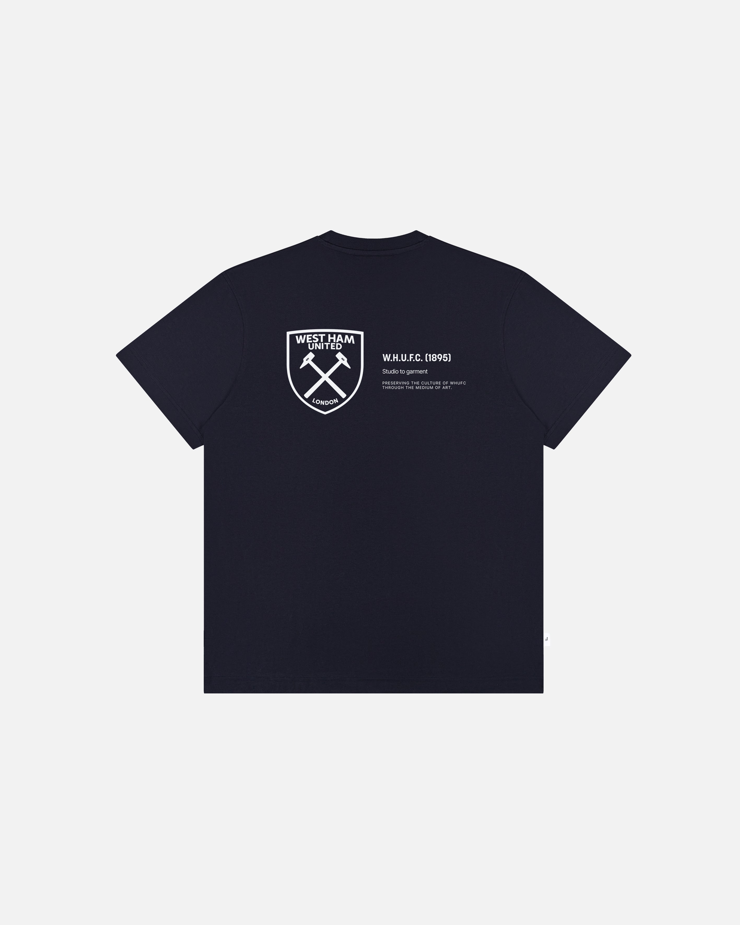 ART OF x West Ham Gallery Tee | WHUFC Navy Graphic Football T-shirt