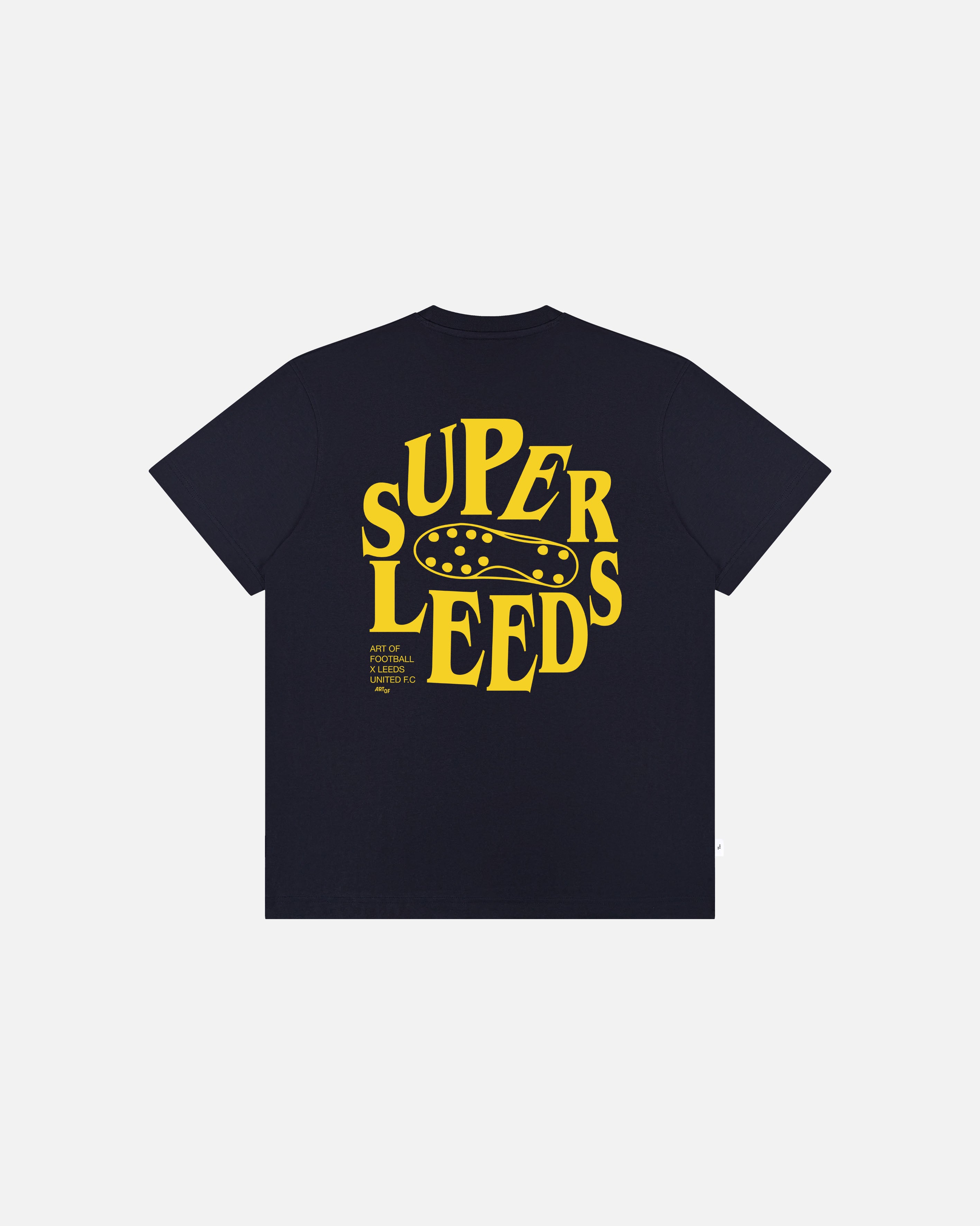ART OF x Leeds Super Leeds Tee | Navy Graphic Football T-shirt