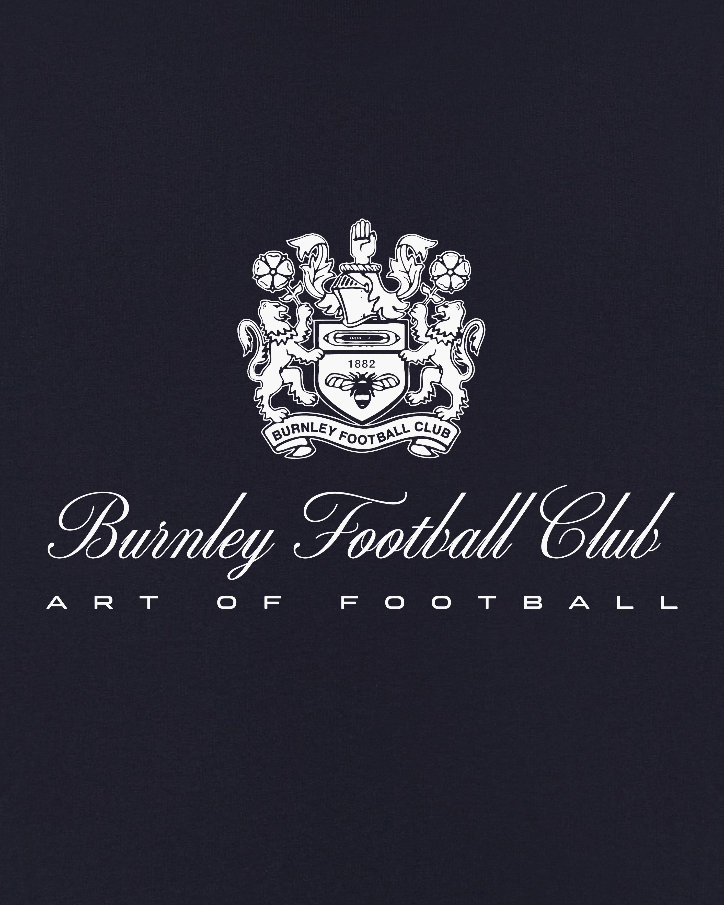 ART OF x Burnley Heritage Tee | BFC Navy Graphic Football T-shirt