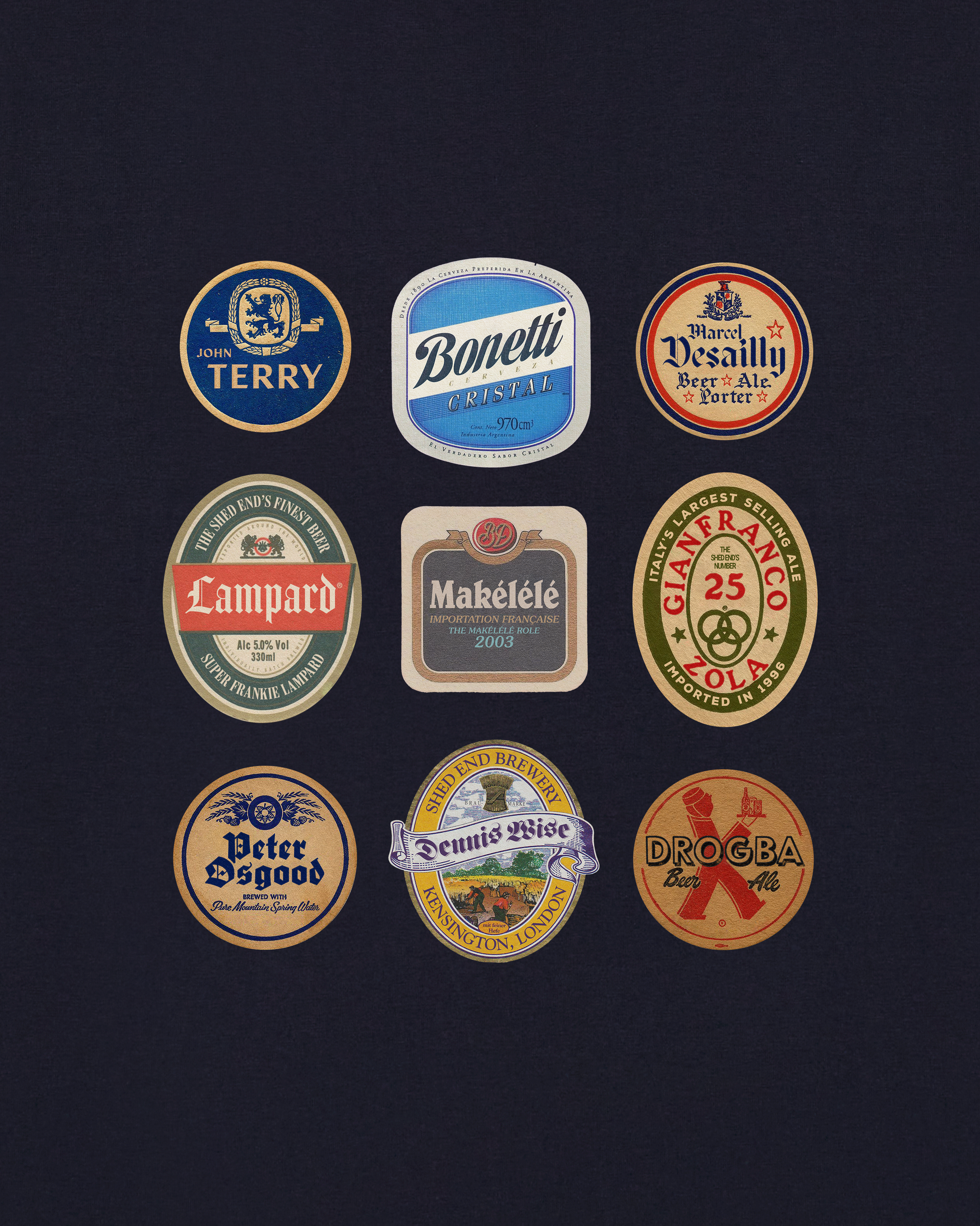 ART OF Brewed At The Bridge Tee | CFC Navy Graphic Football T-shirt