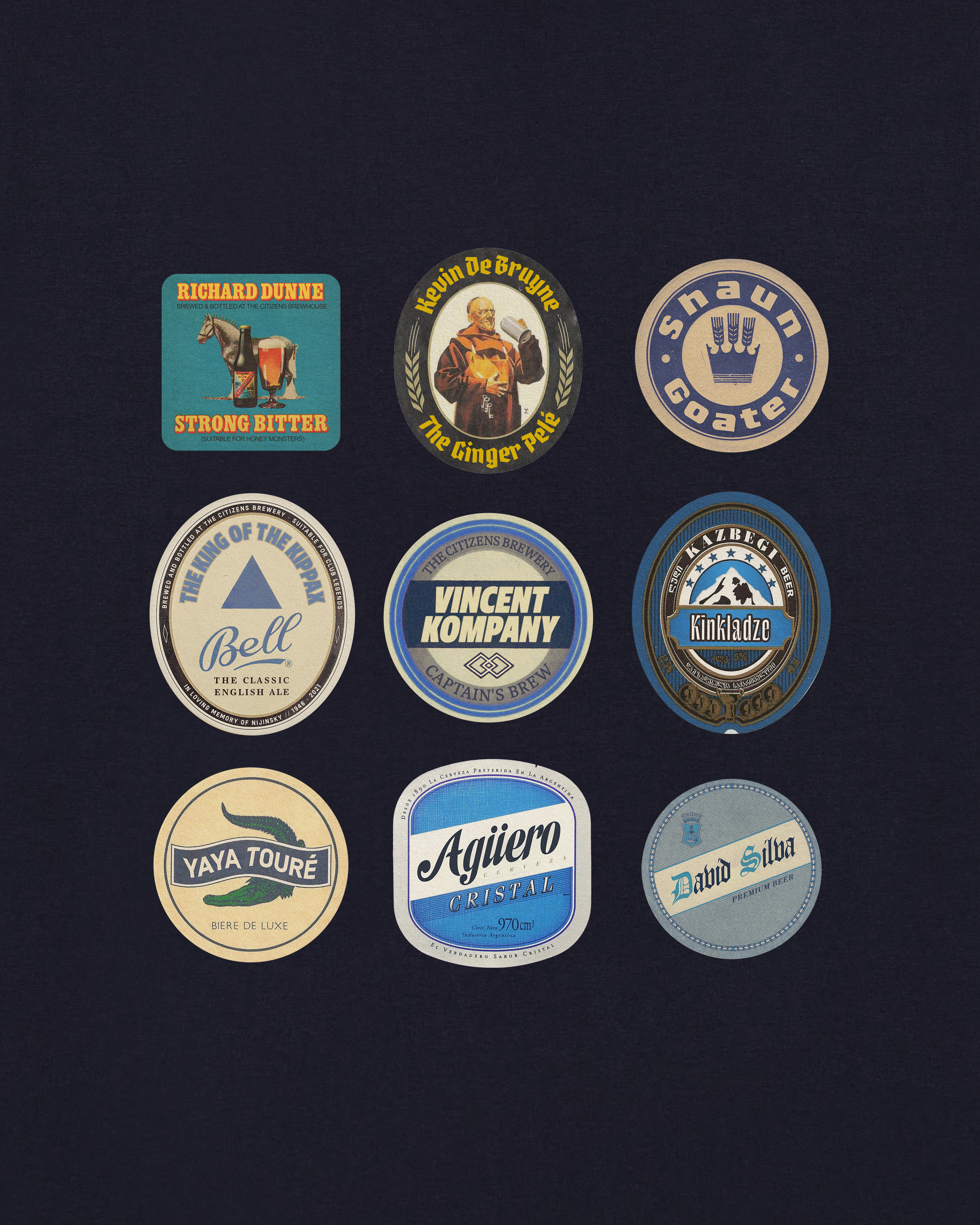 ART OF The Citizens Brewery Tee | MCFC Navy Graphic Football T-shirt