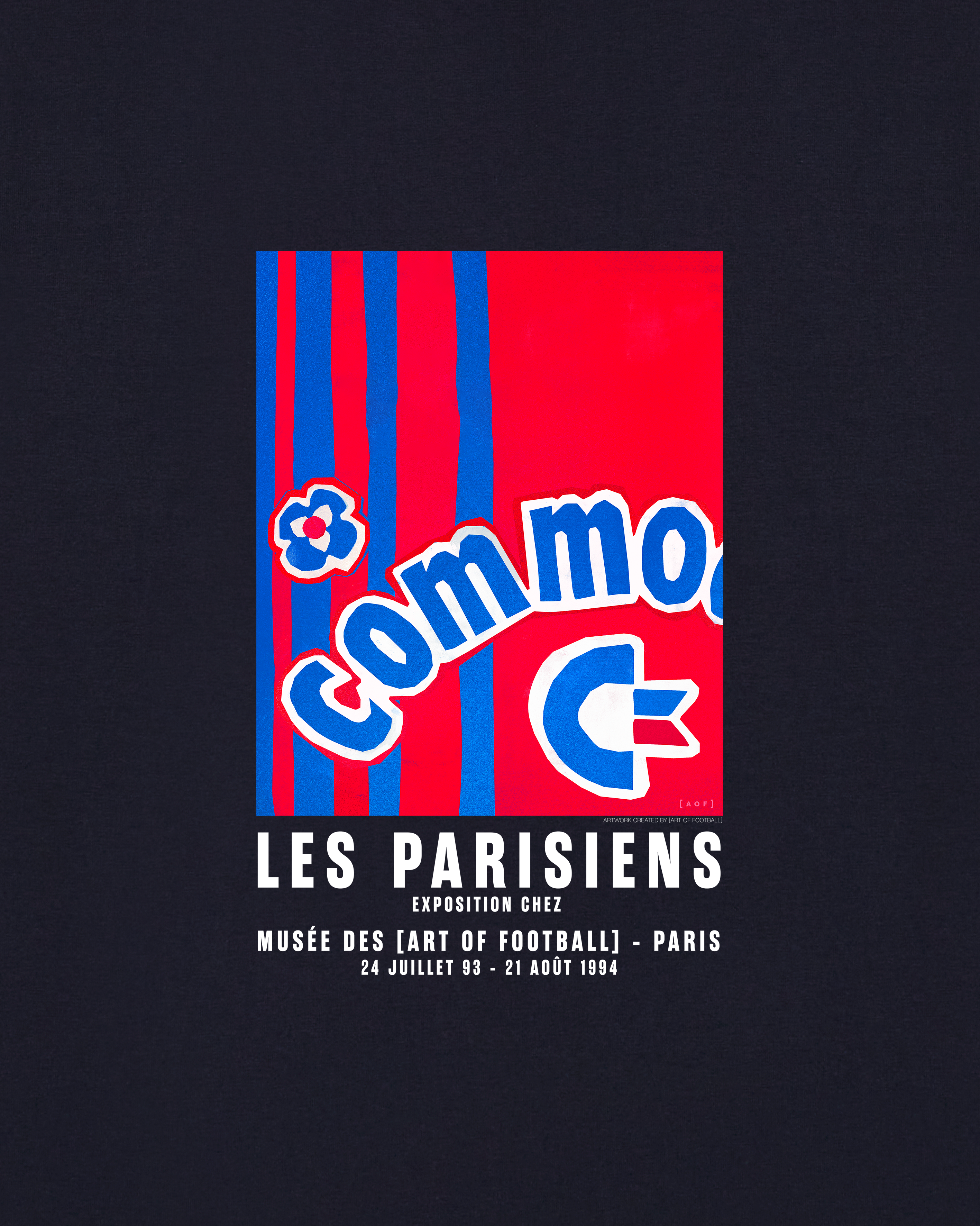 ART OF Les Parisiens 93-94 Tee | PSG Navy Graphic Football T-shirt