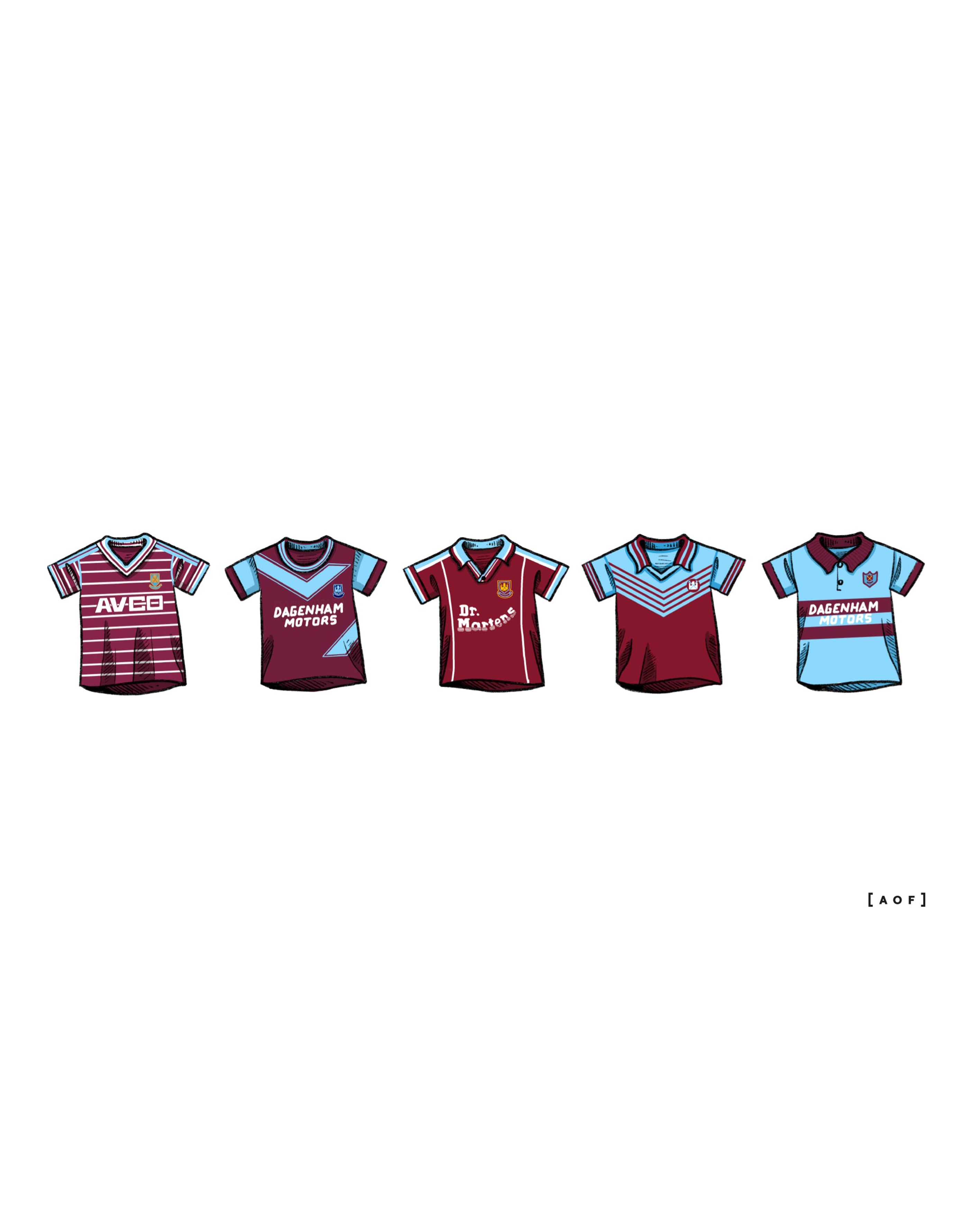 ART OF x West Ham United Classics Framed Print | WHUFC Football Art