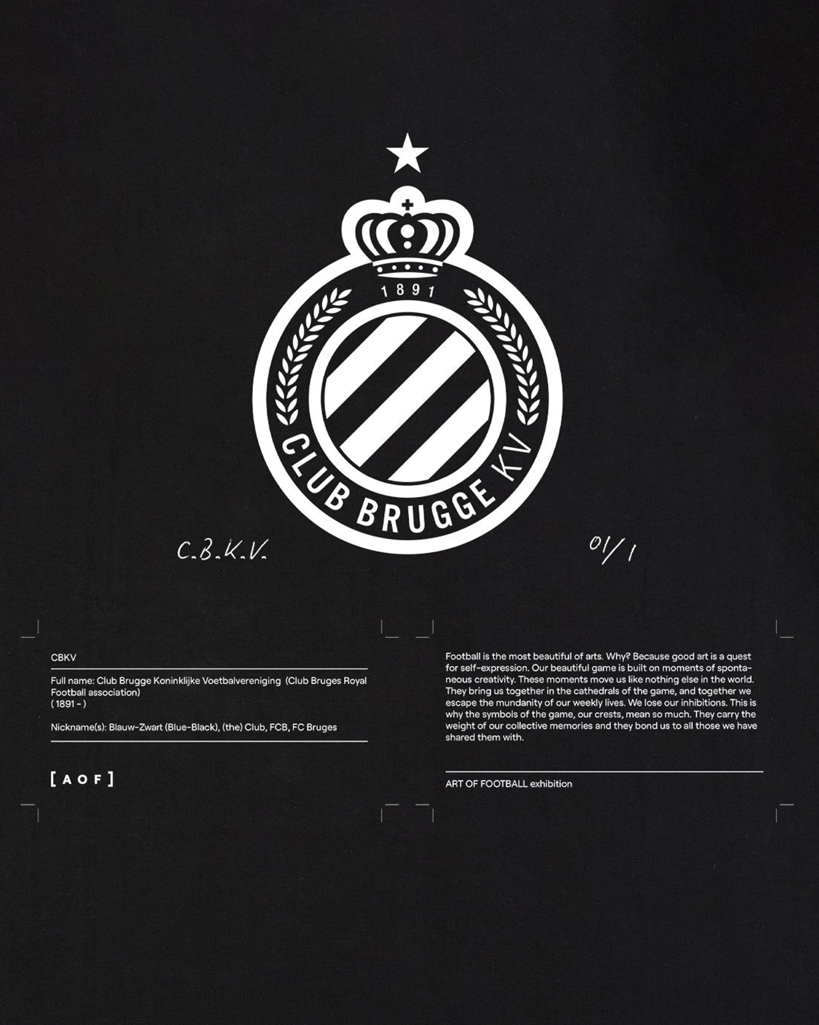 ART OF x Club Brugge Exhibition Tee | Black Graphic Football T-shirt