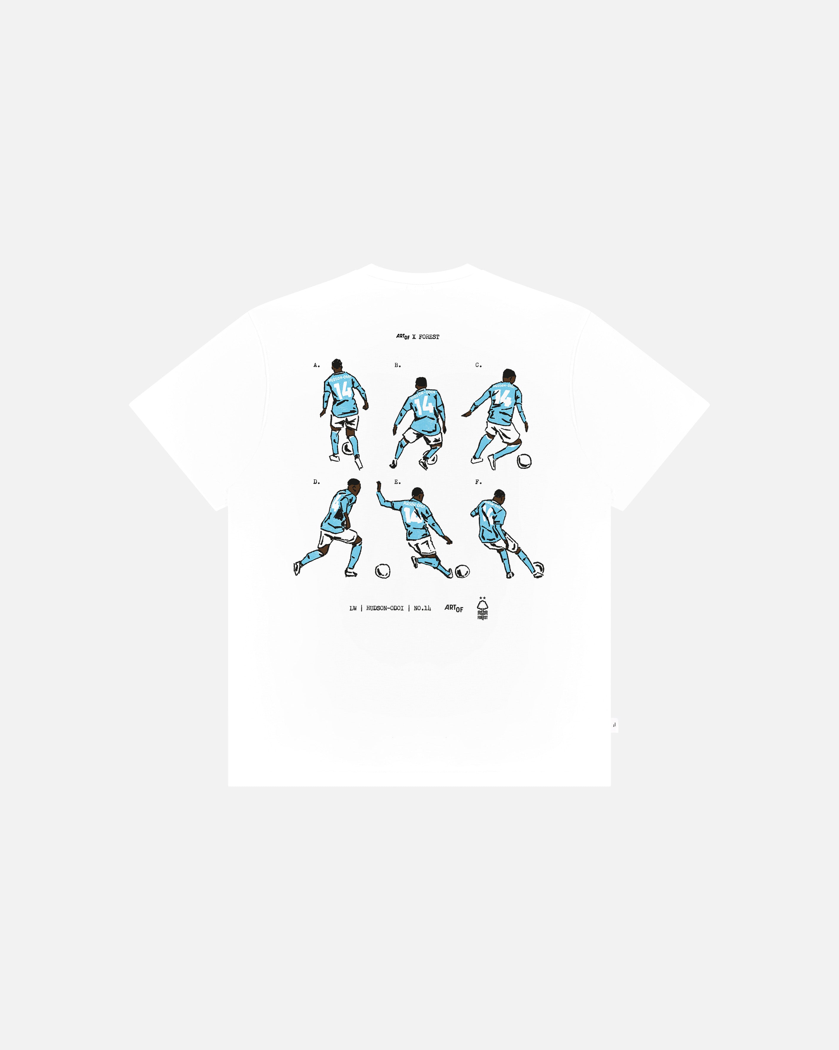 ART OF x Forest Trademark CHO Tee - Blue | NFFC White Football T-shirt