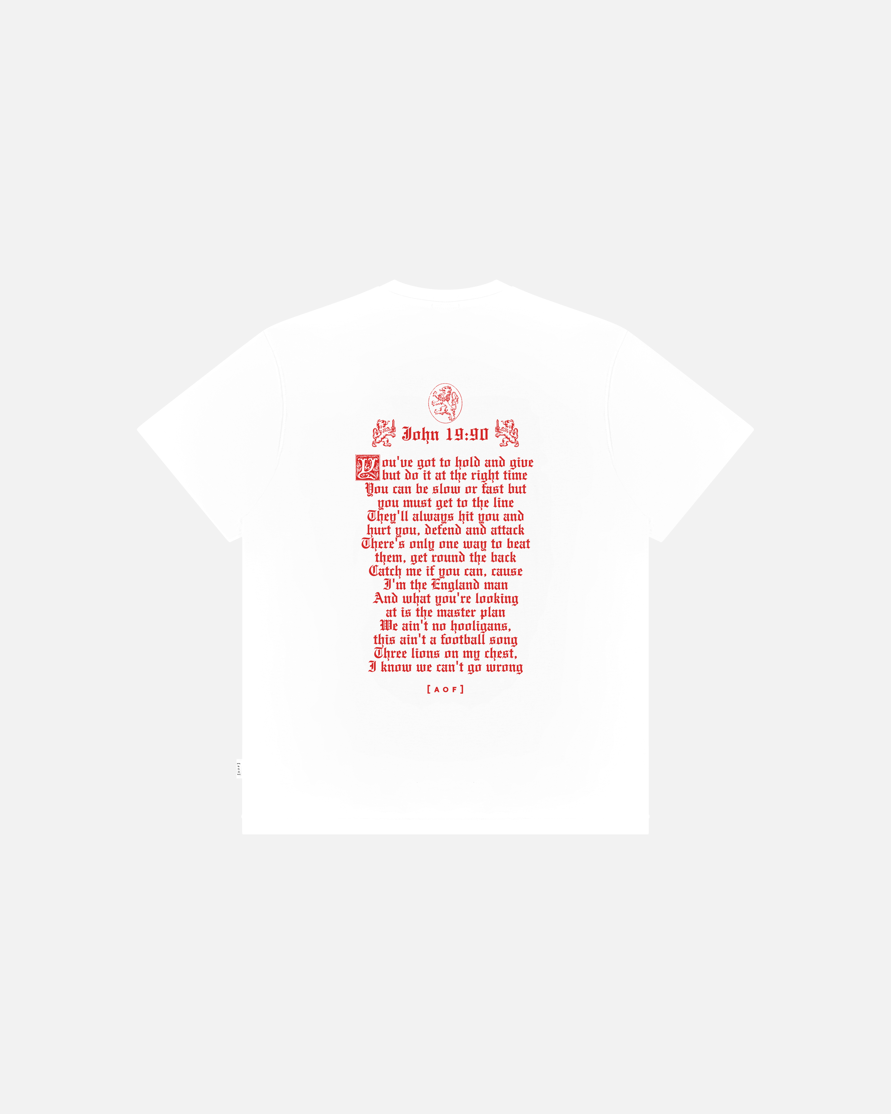 ART OF Barnes '90 Tee | England White Graphic Football T-shirt