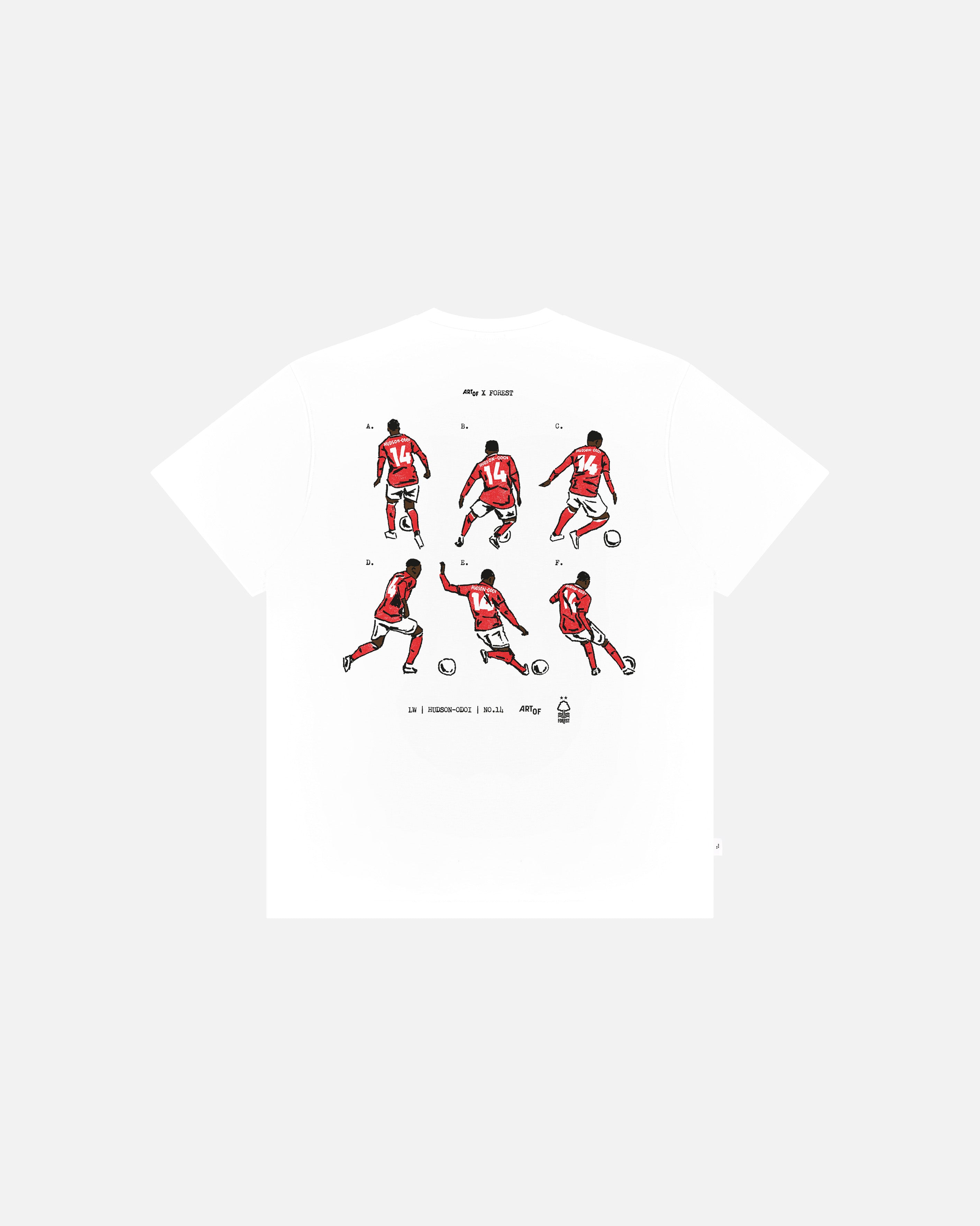 ART OF Forest Trademark CHO Red | NFFC White Graphic Football T-shirt