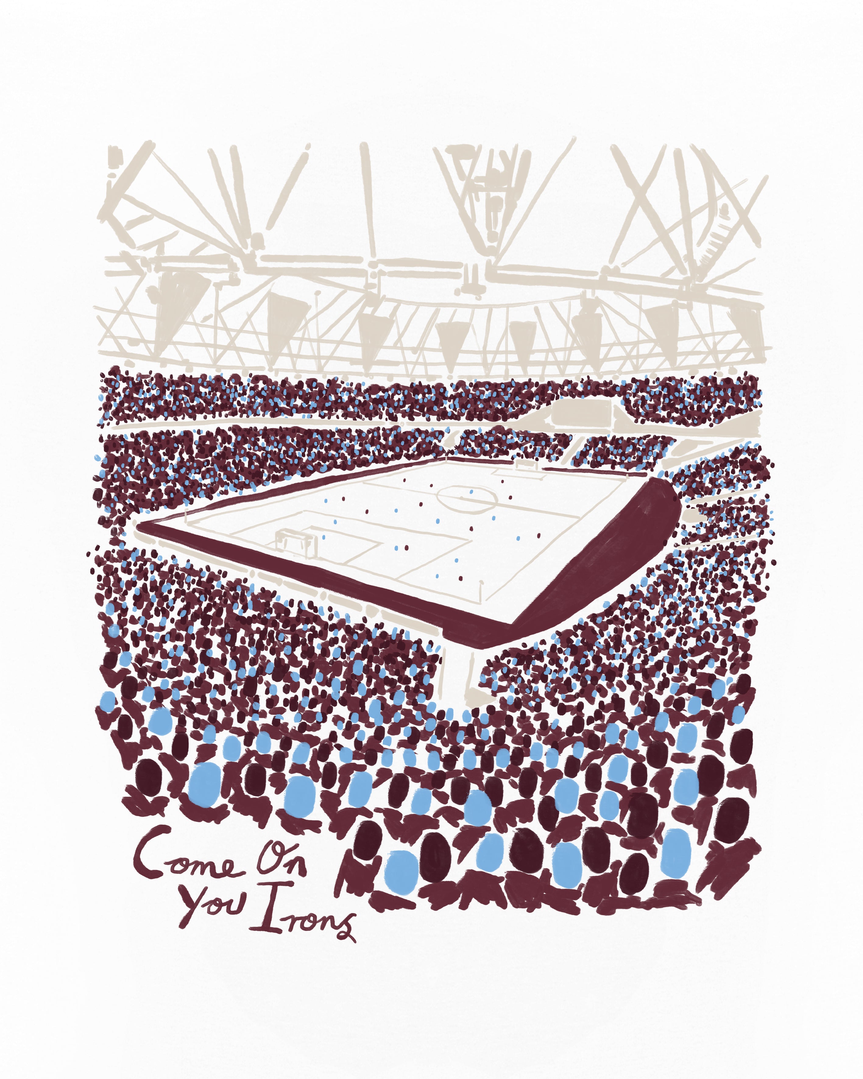 ART OF x West Ham 12th Man Tee | WHUFC White Graphic Football T-shirt