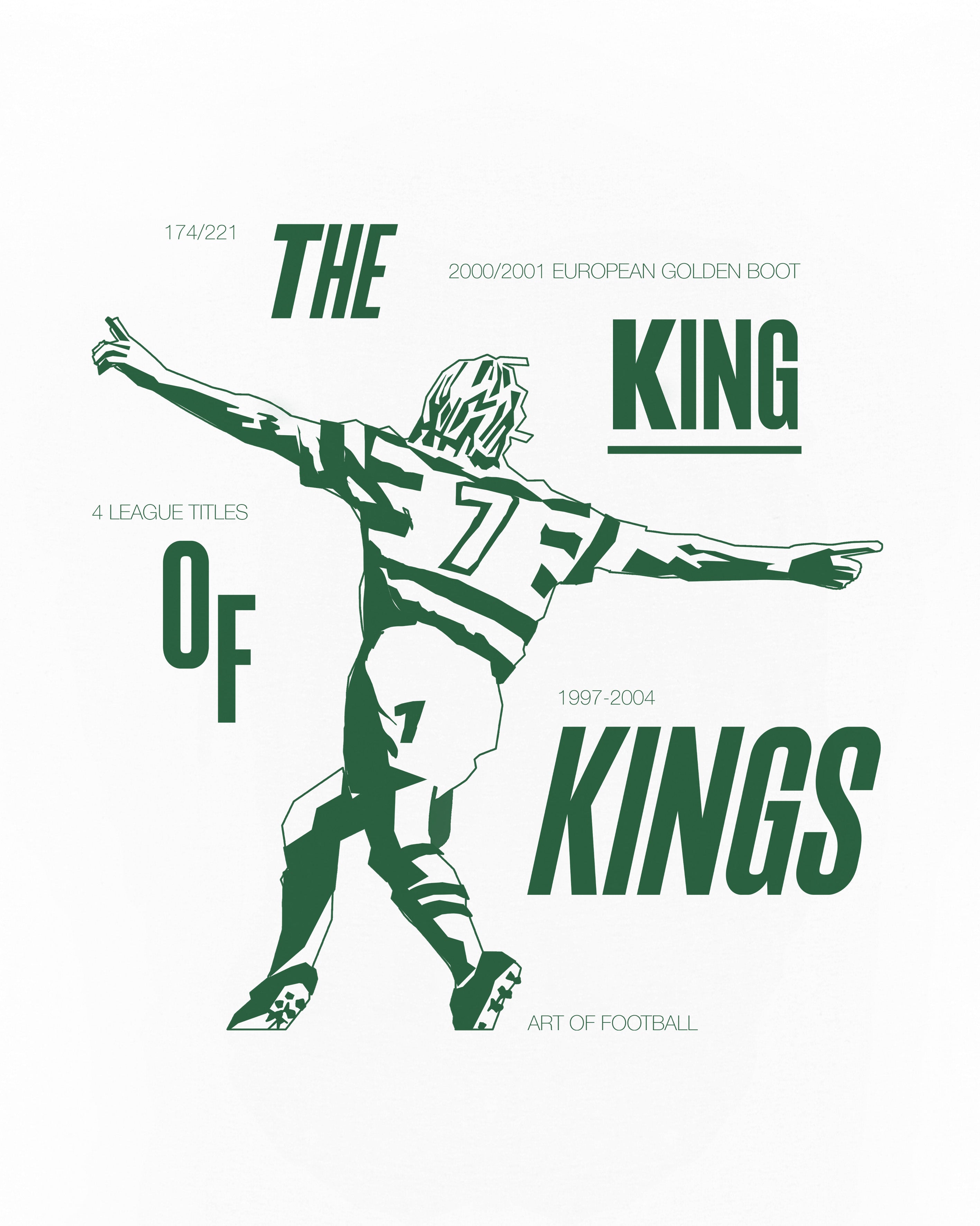 ART OF King of Kings Tee | Celtic White Graphic Football T-shirt