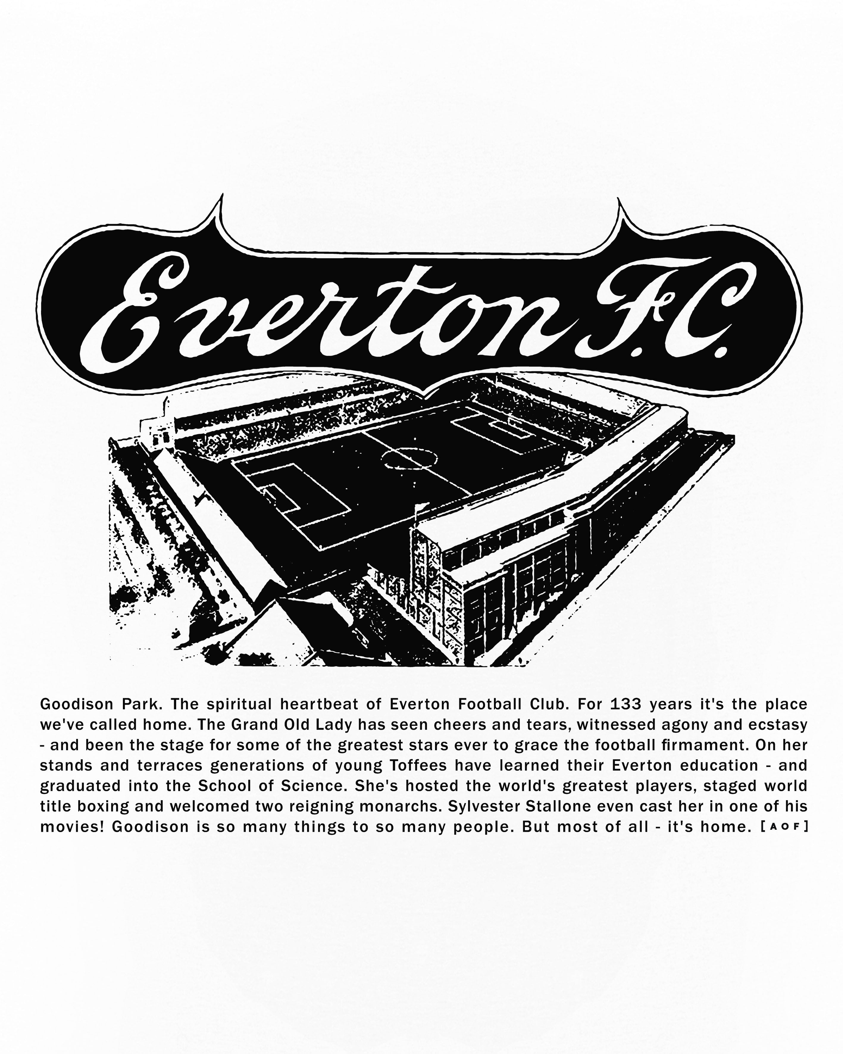 ART OF Everton 1937 Programme Tee | EFC White Graphic Football T-shirt