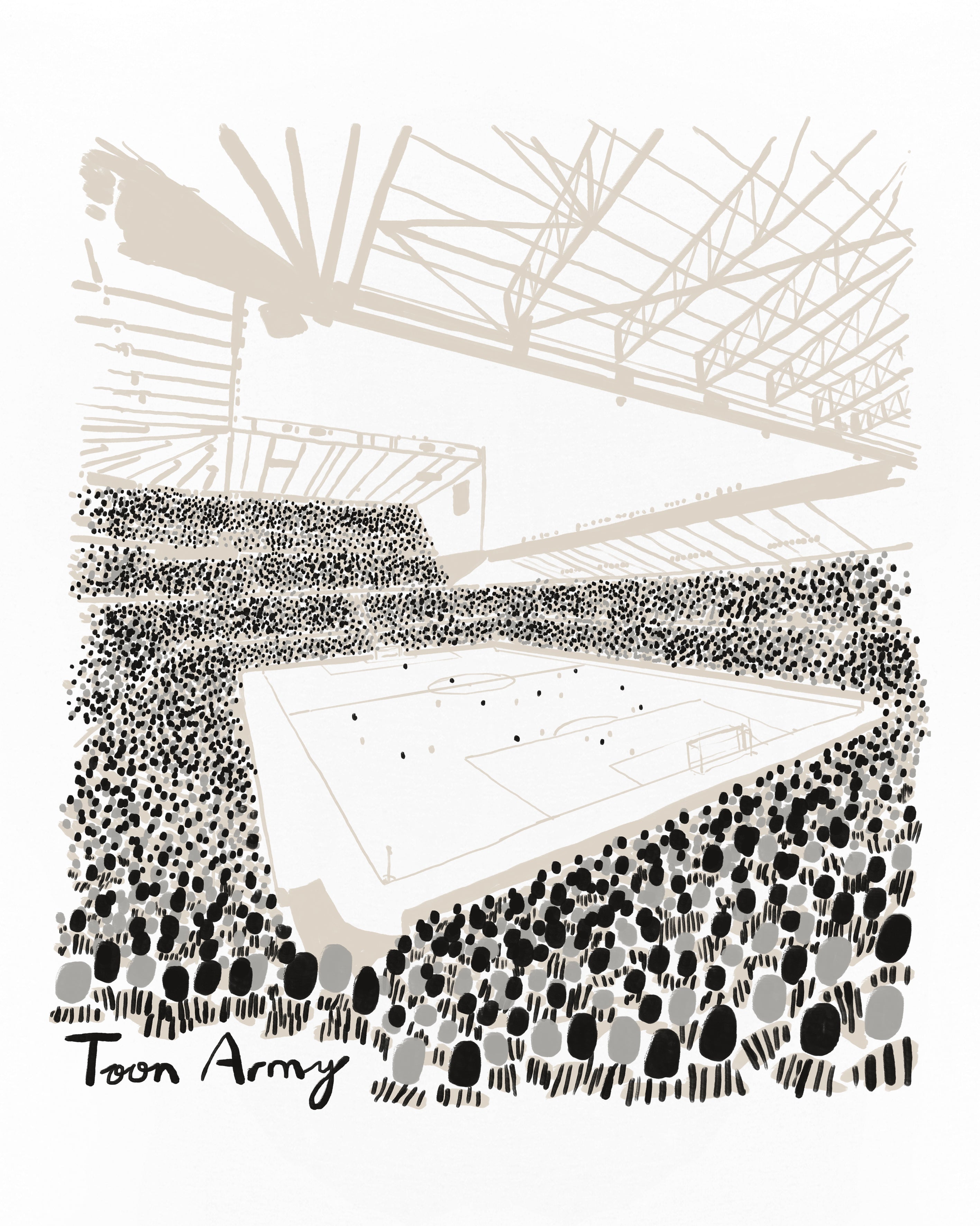 ART OF Toon 12th Man Tee | NUFC White Graphic Football T-shirt