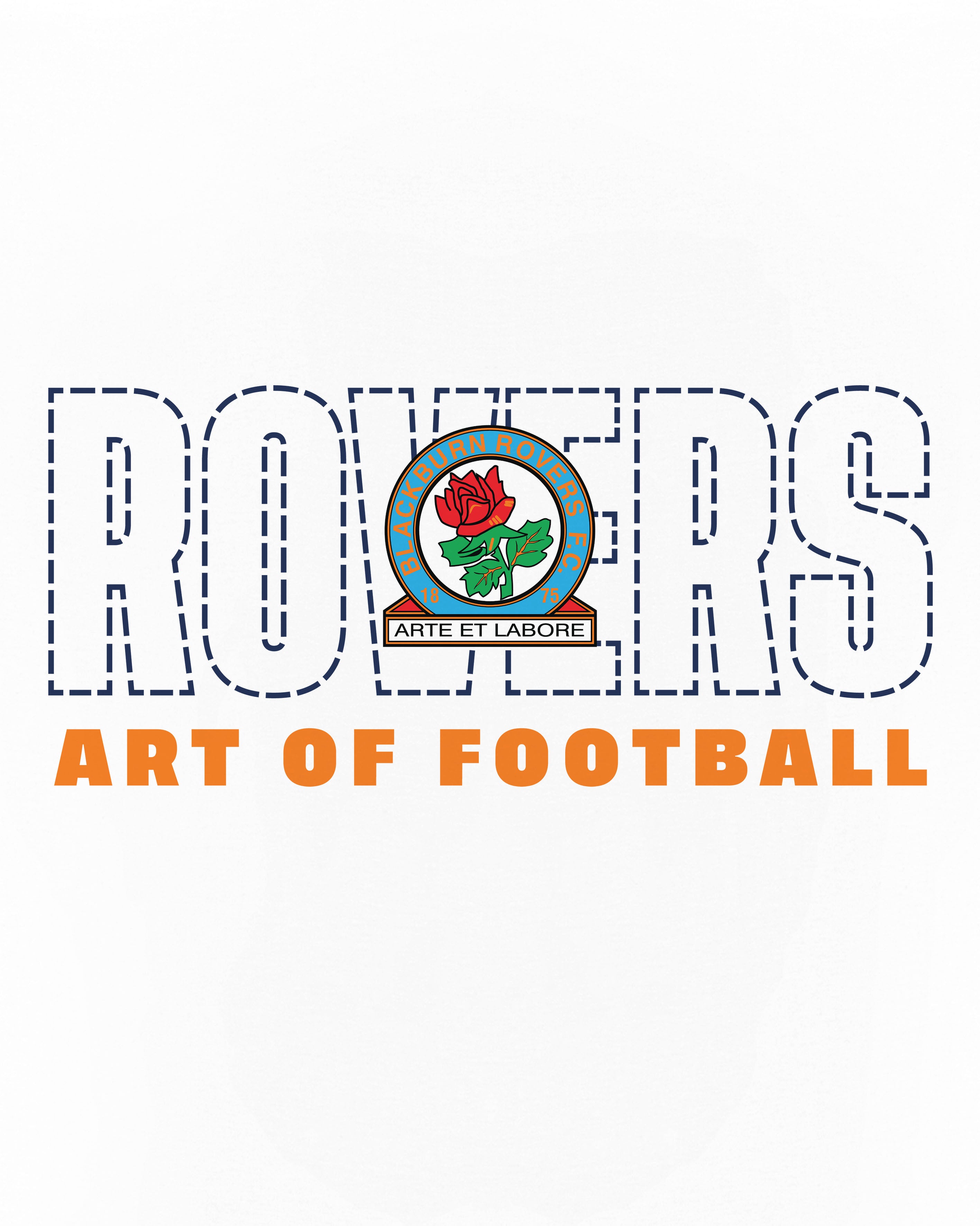 ART OF Blackburn Rovers 90s Tee | BRFC White Graphic Football T-shirt