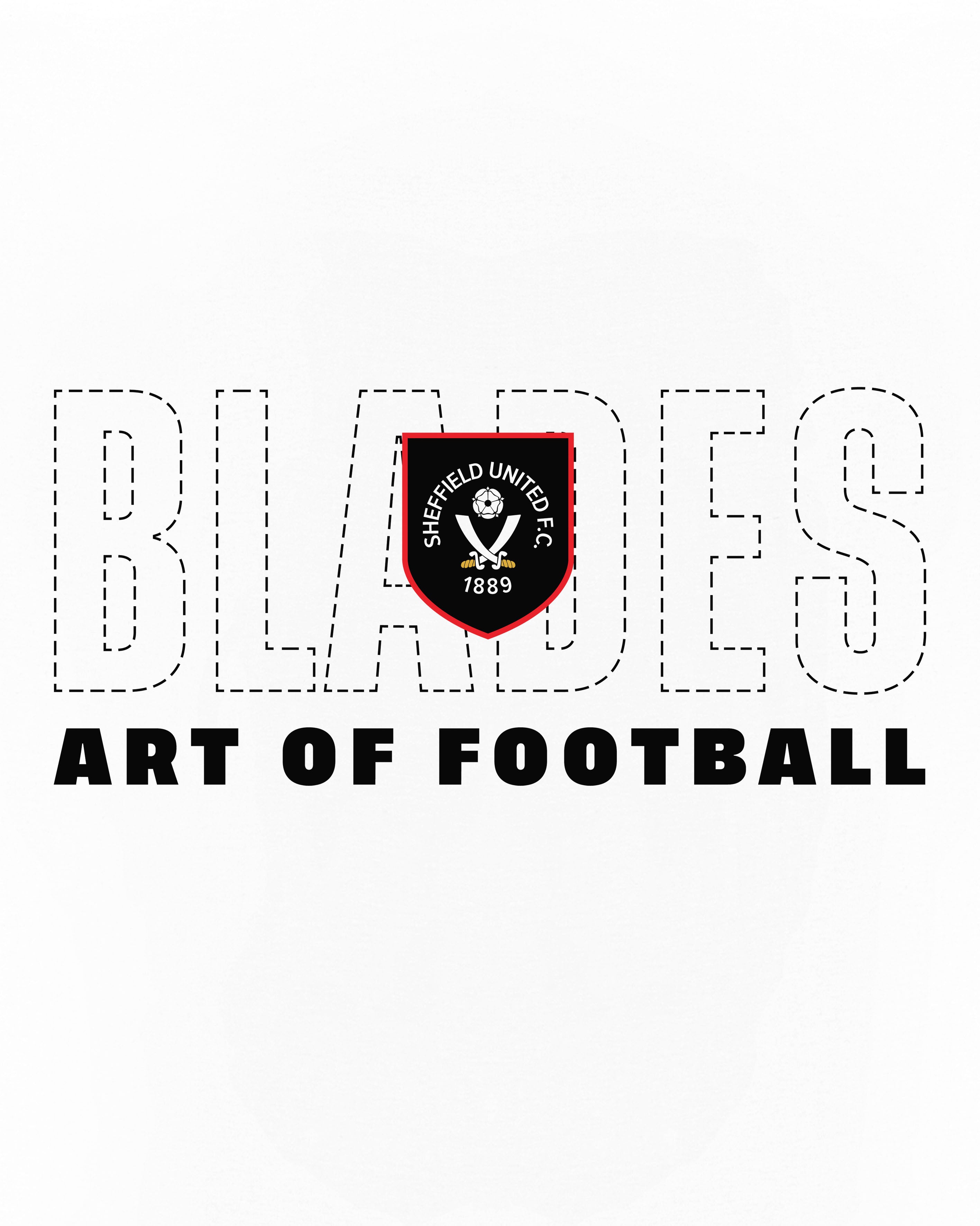 ART OF Sheffield United 90s Tee | SUFC White Graphic Football T-shirt
