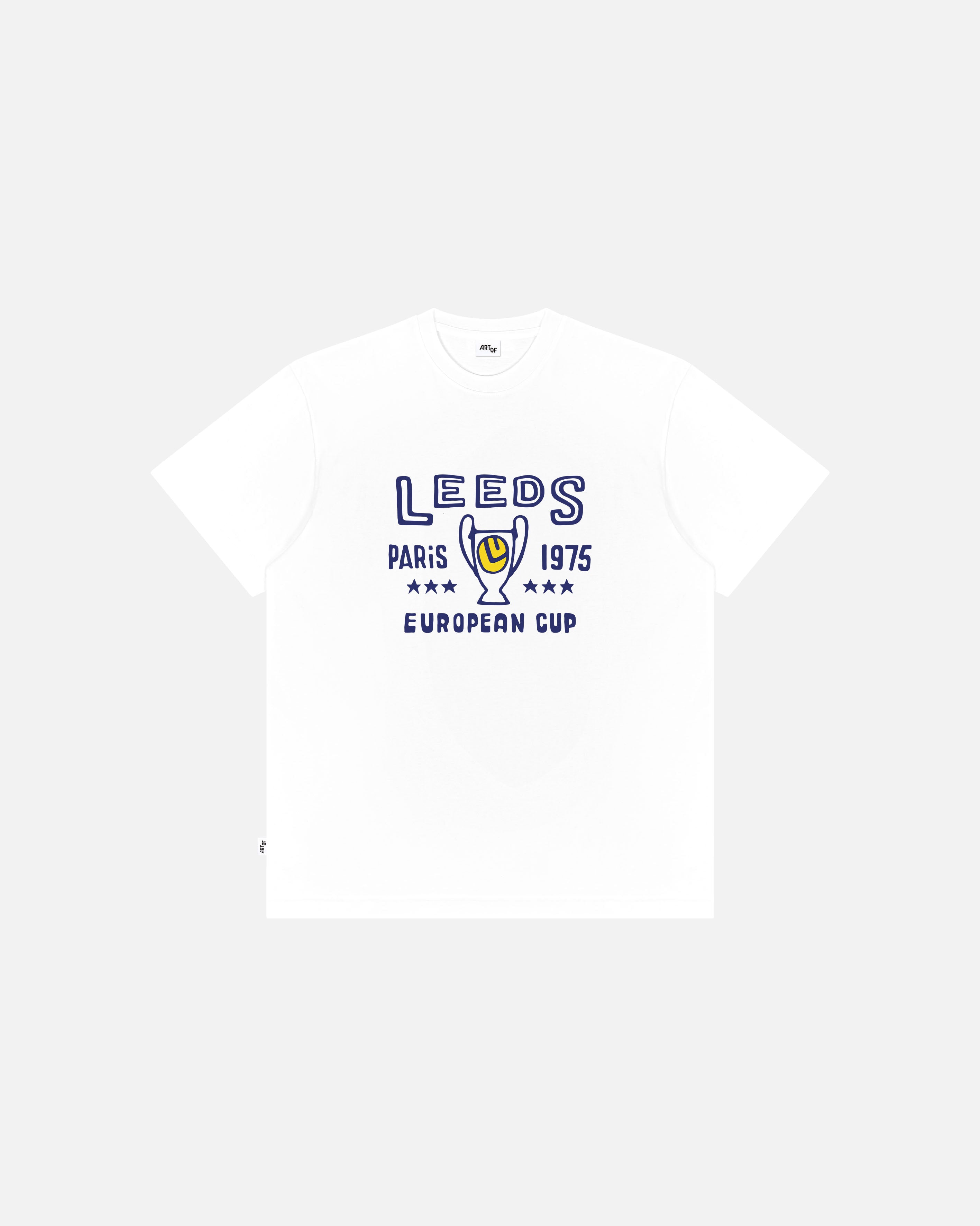 ART OF x Leeds Paris 1975 Tee | LUFC White Graphic Football T-shirt