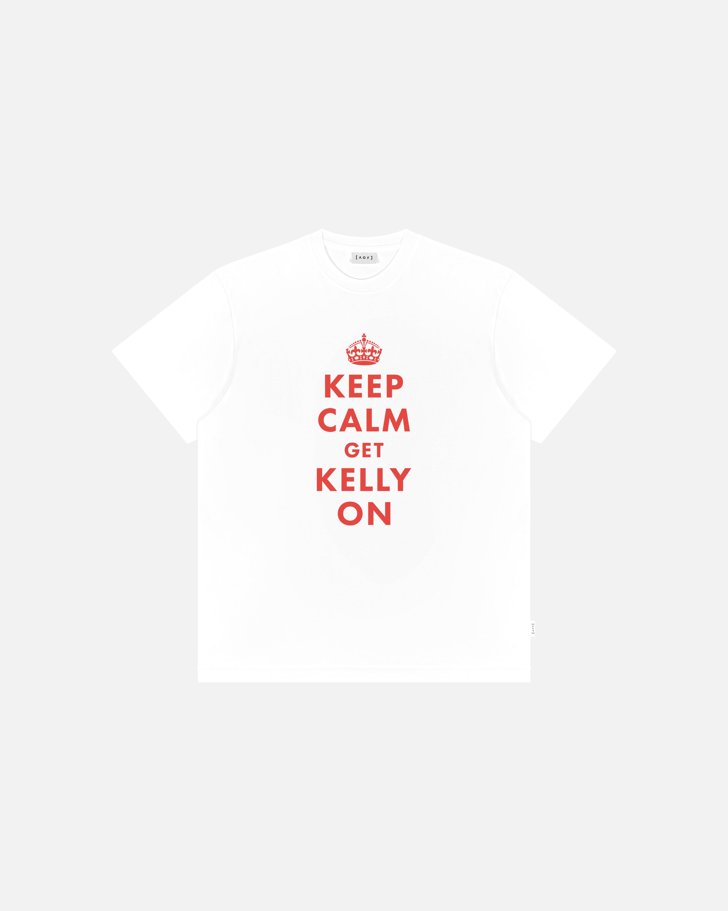 ART OF Keep Calm Get Kelly On Tee | White Woman's Football T-shirt