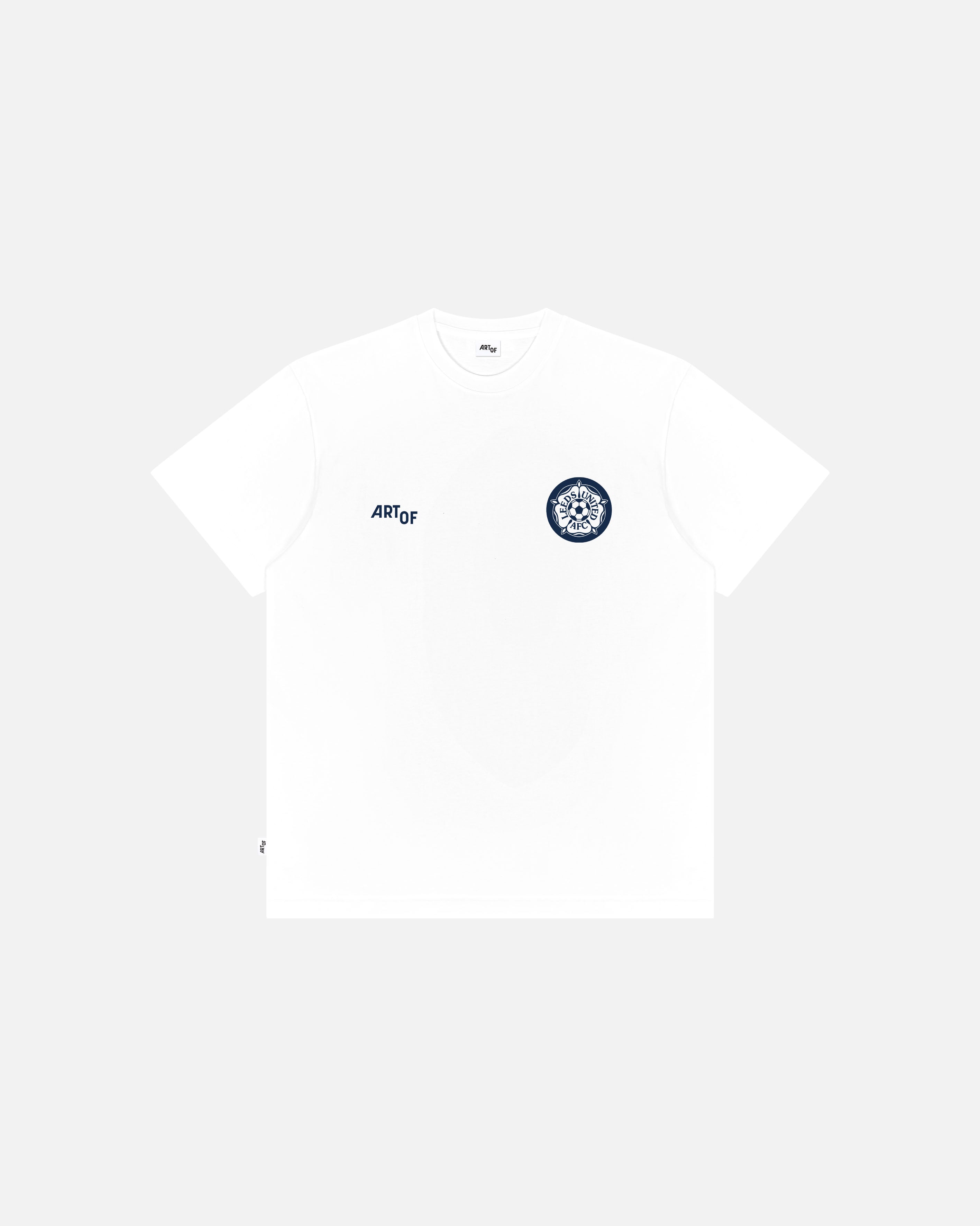 ART OF x Leeds Heritage Tee | LUFC White Graphic Football T-shirt