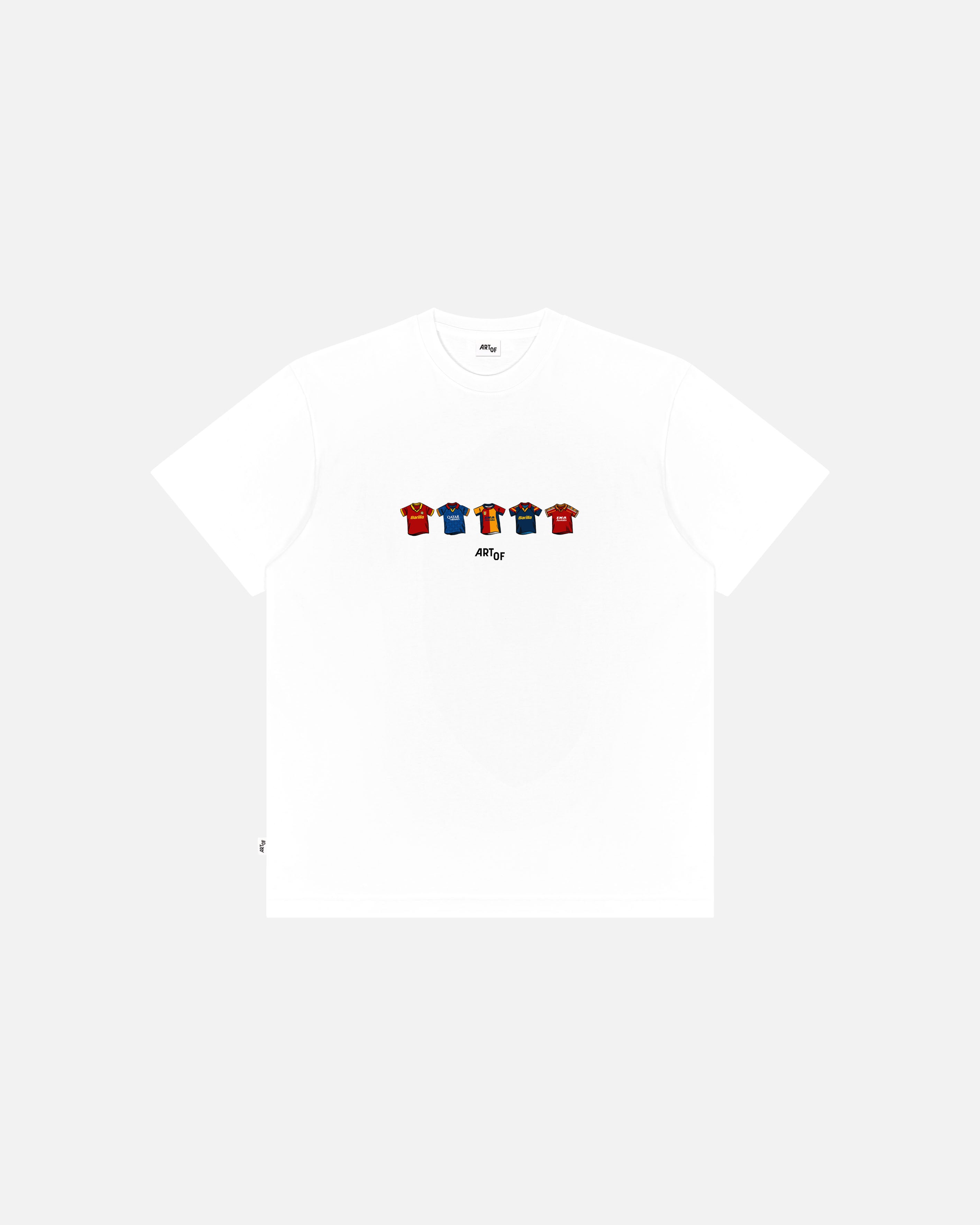 ART OF Roma Printed Classics Tee | White Graphic Football T-shirt