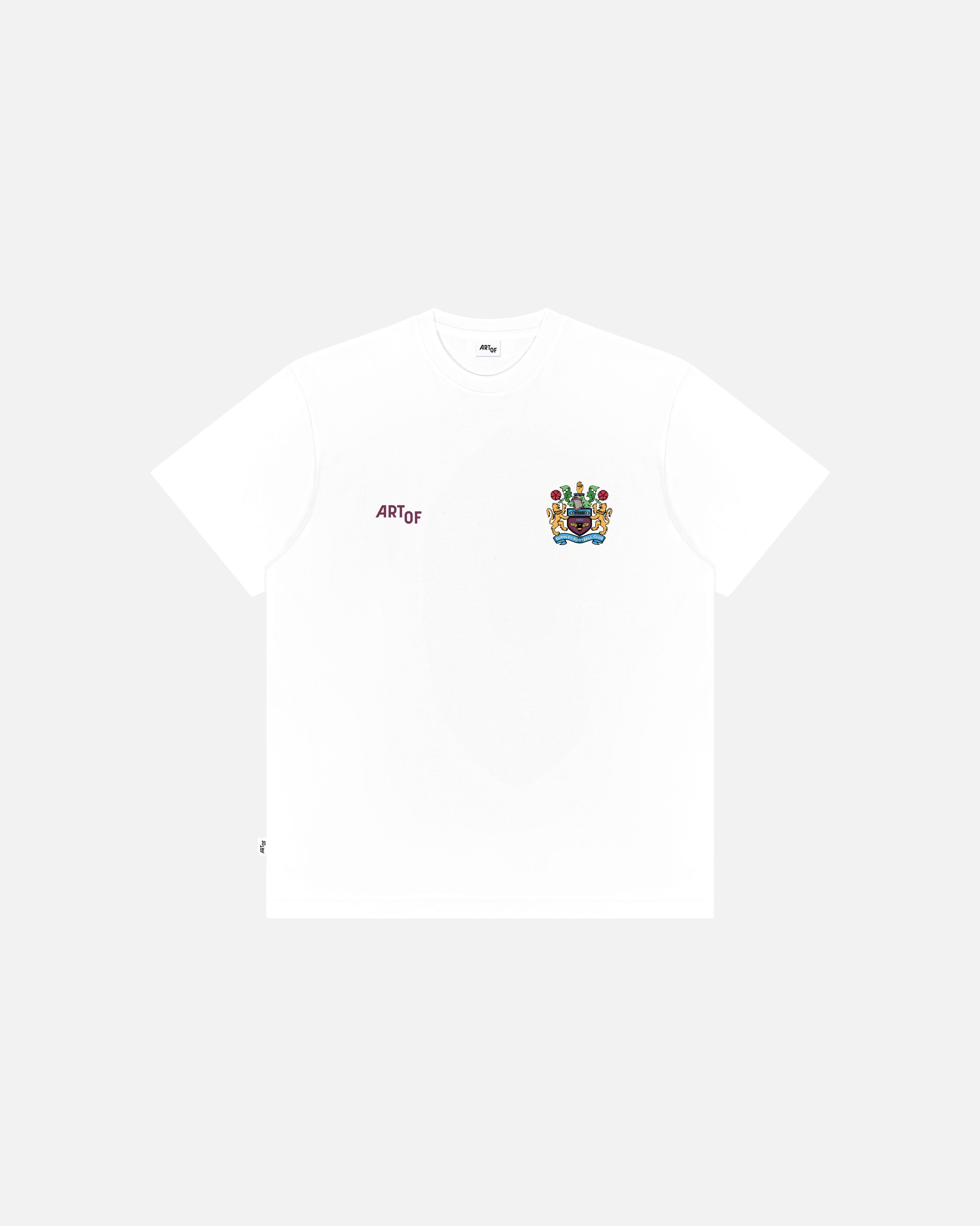 ART OF x Burnley 90's Crest Tee | BFC White Graphic Football T-shirt