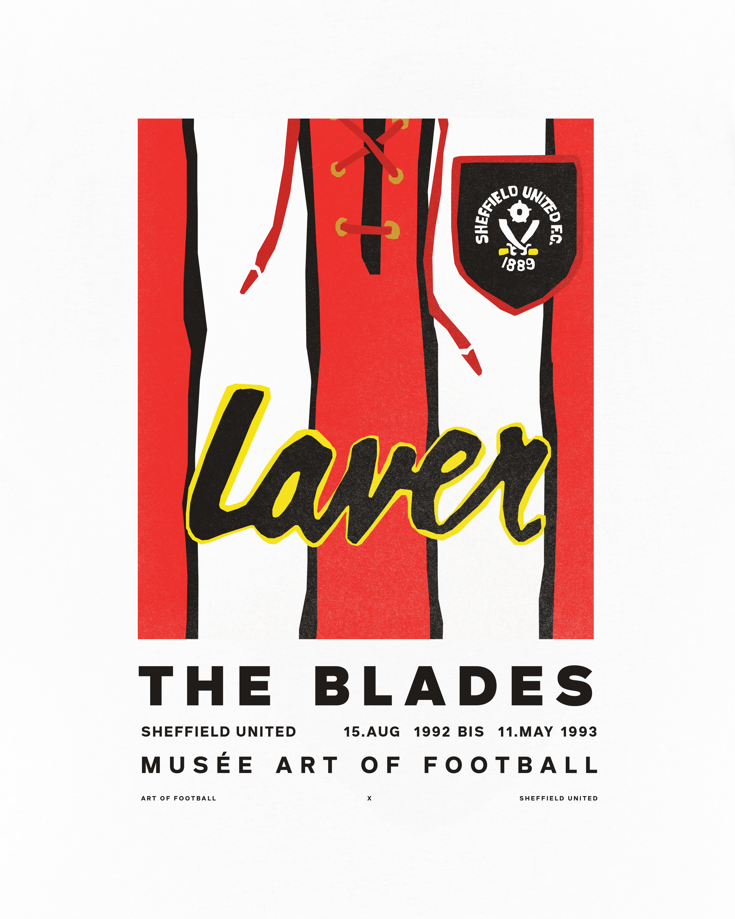 ART OF Sheffield United Blades 92/93 Home Tee | White Football T-shirt