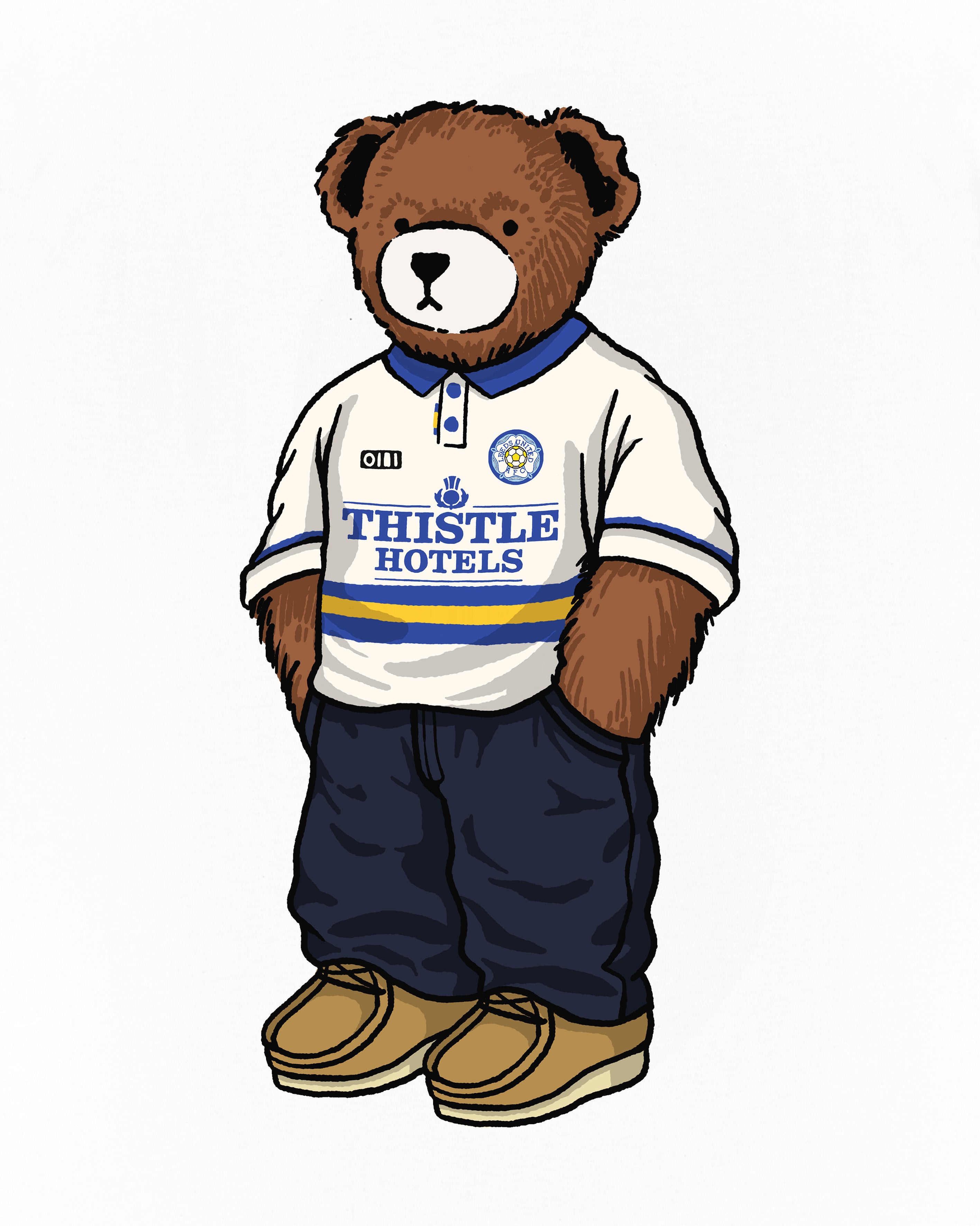 ART OF x Leeds Home Pickles Tee | LUFC White Graphic Football T-shirt