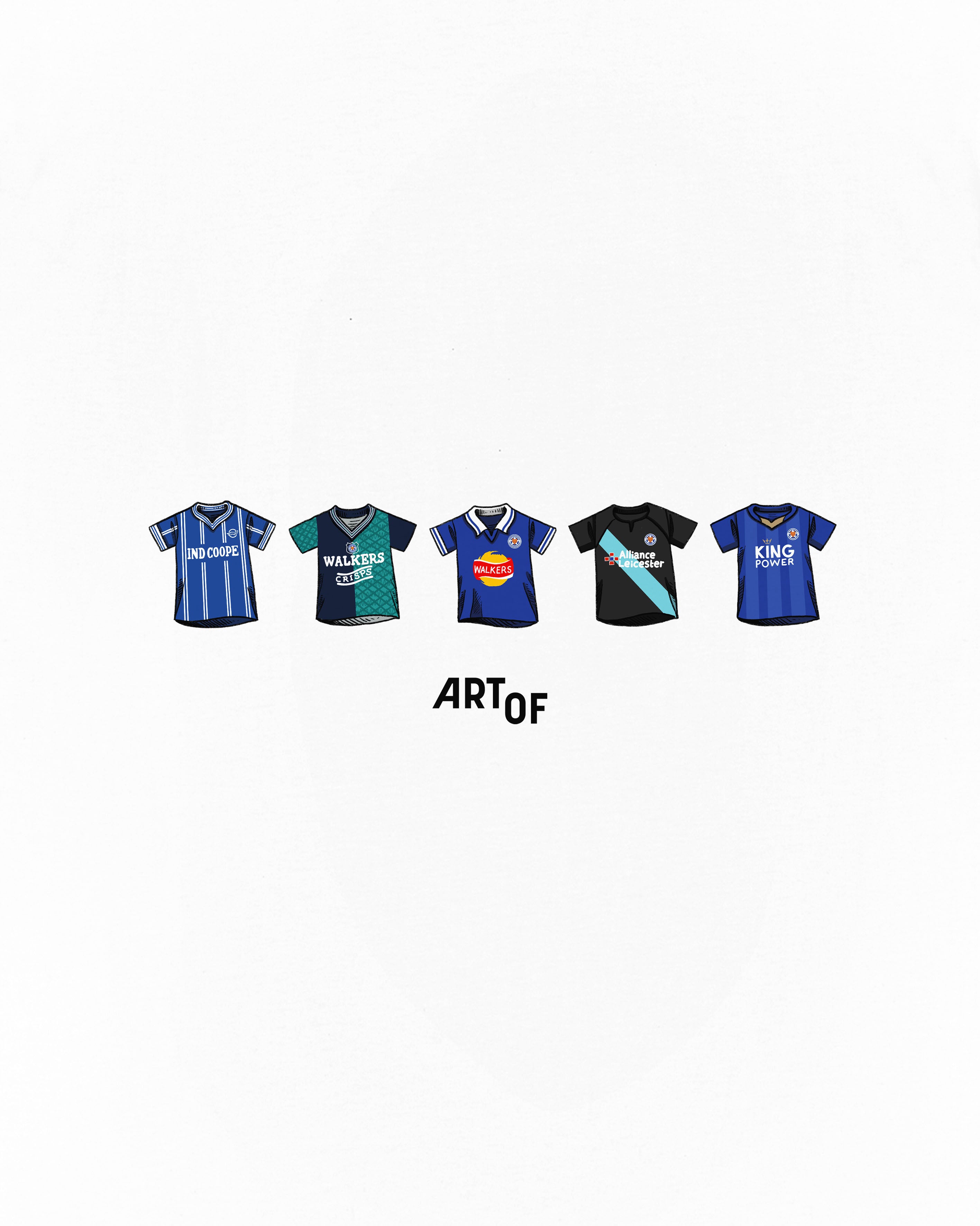 ART OF x Leicester Classics Tee | LCFC White Graphic Football T-shirt