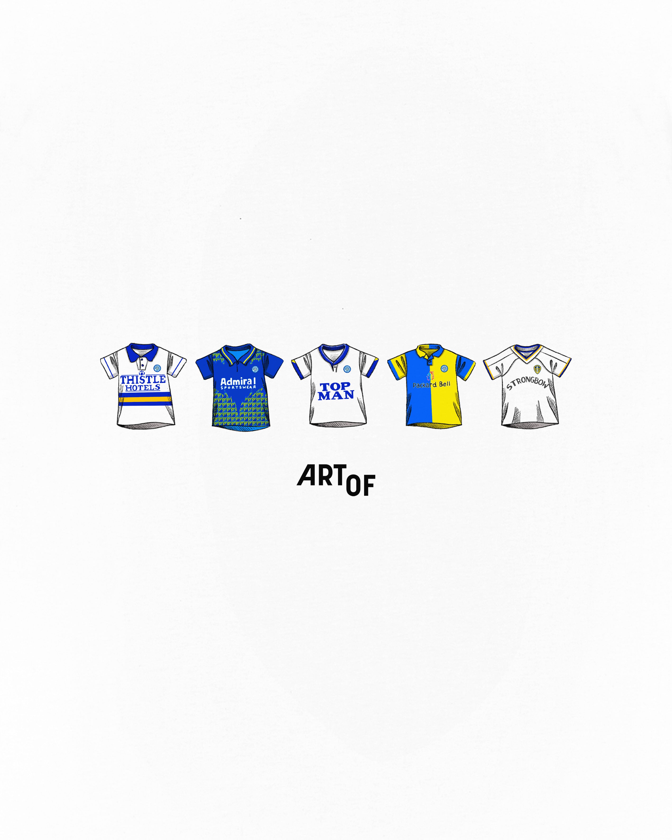 ART OF x Leeds Classics Tee | LUFC White Graphic Football T-shirt