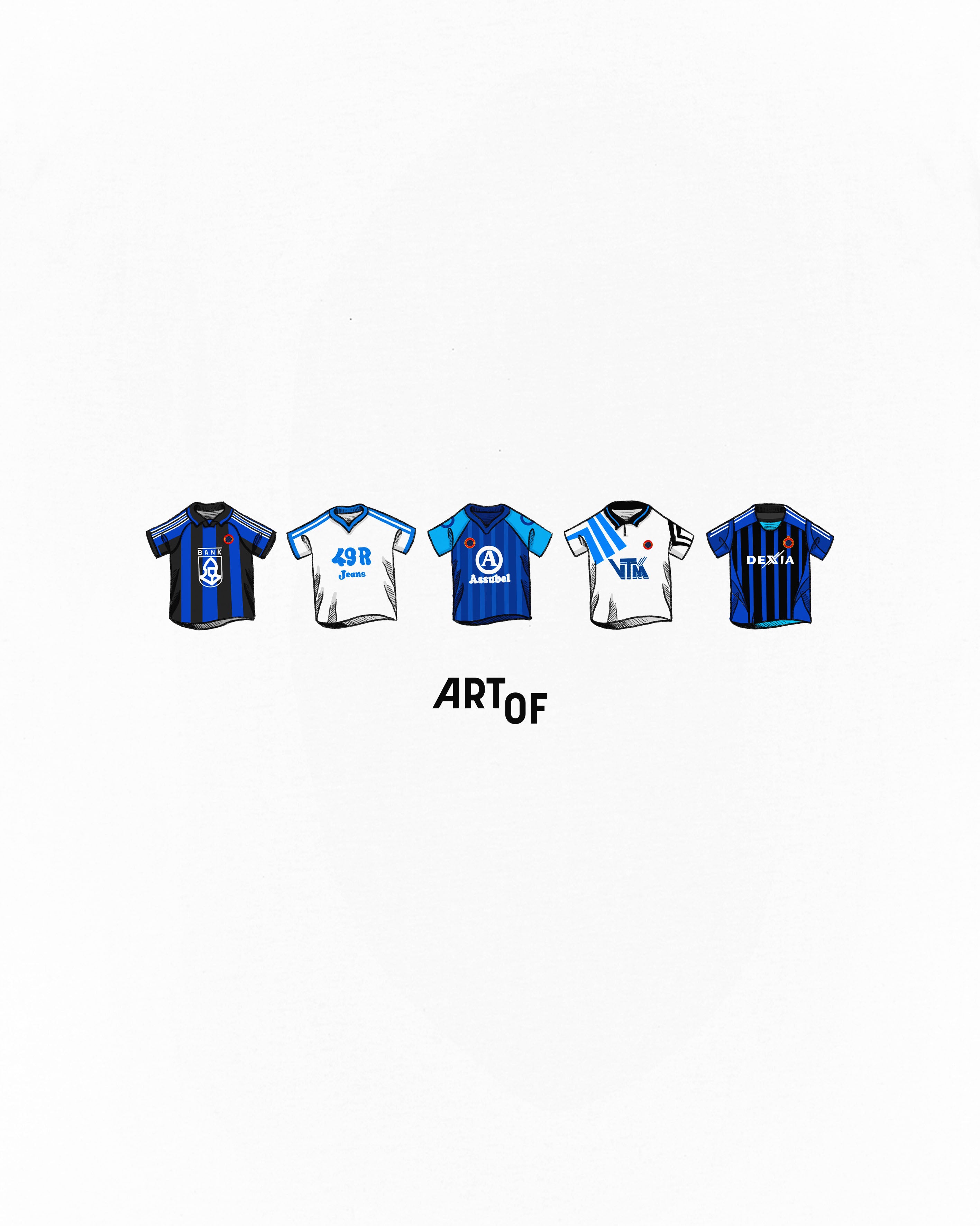 ART OF x Club Brugge Classics Tee | White Graphic Football T-shirt