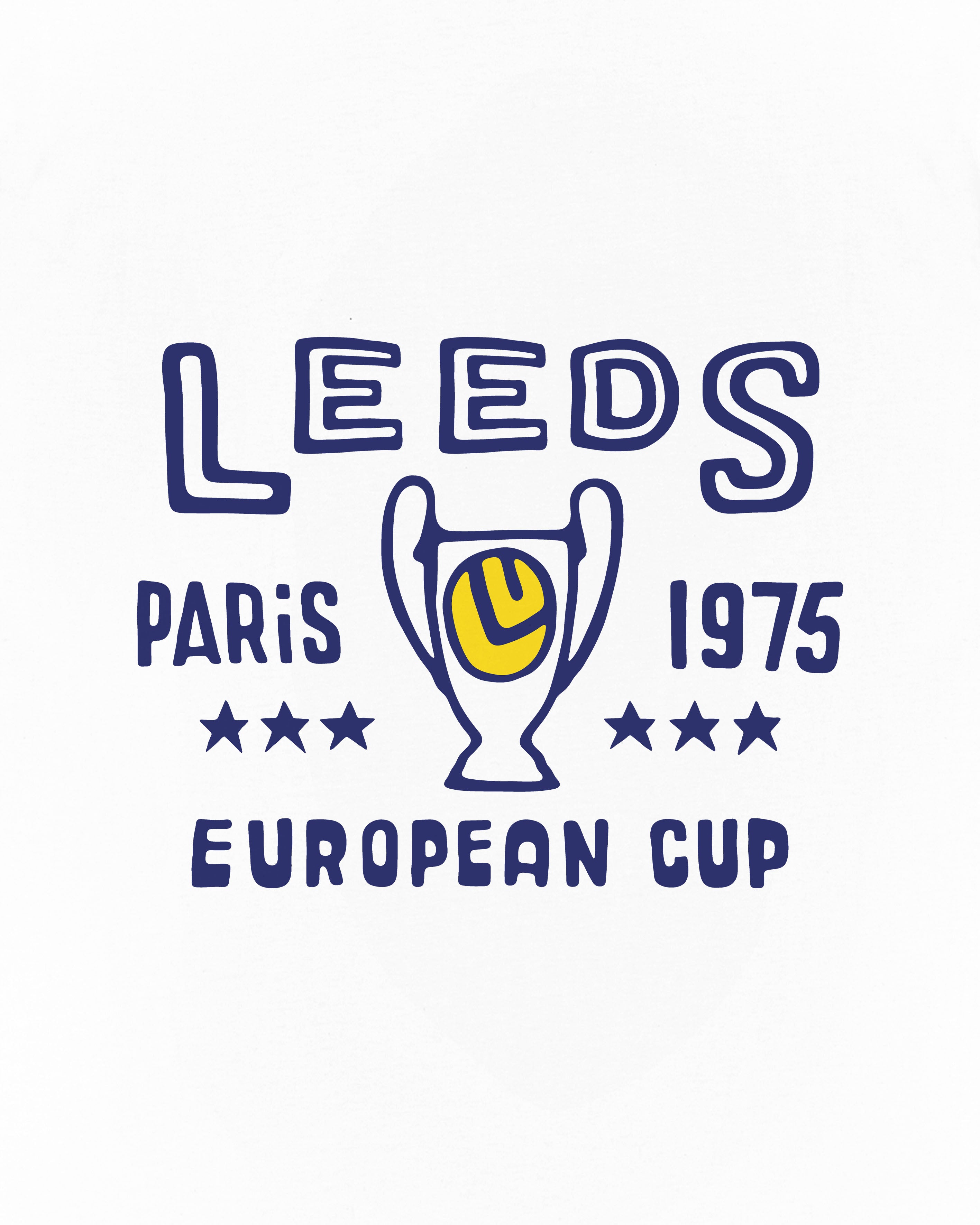 ART OF x Leeds Paris 1975 Tee | LUFC White Graphic Football T-shirt