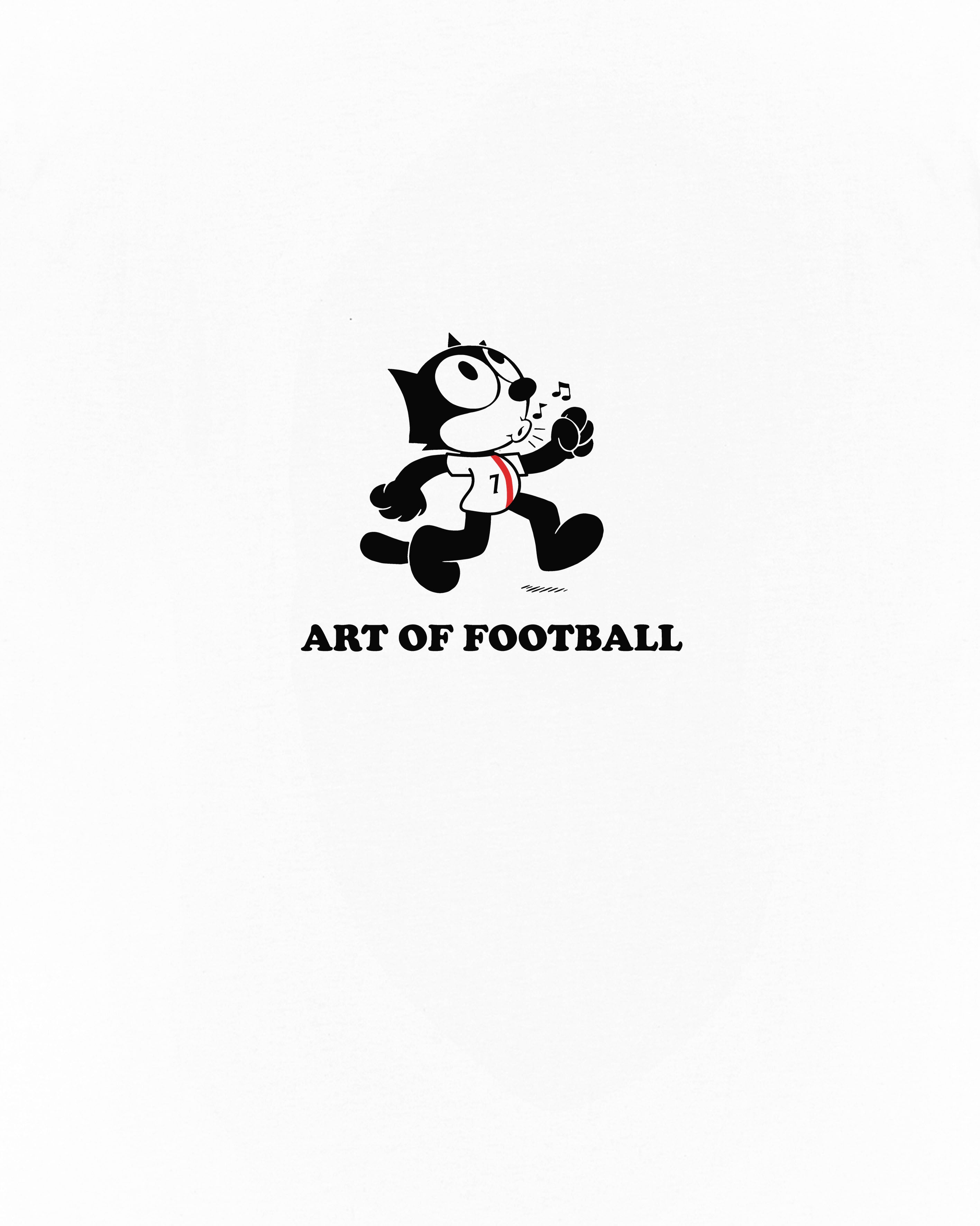 ART OF Felix the Big Cat Tee | England White Graphic Football T-shirt