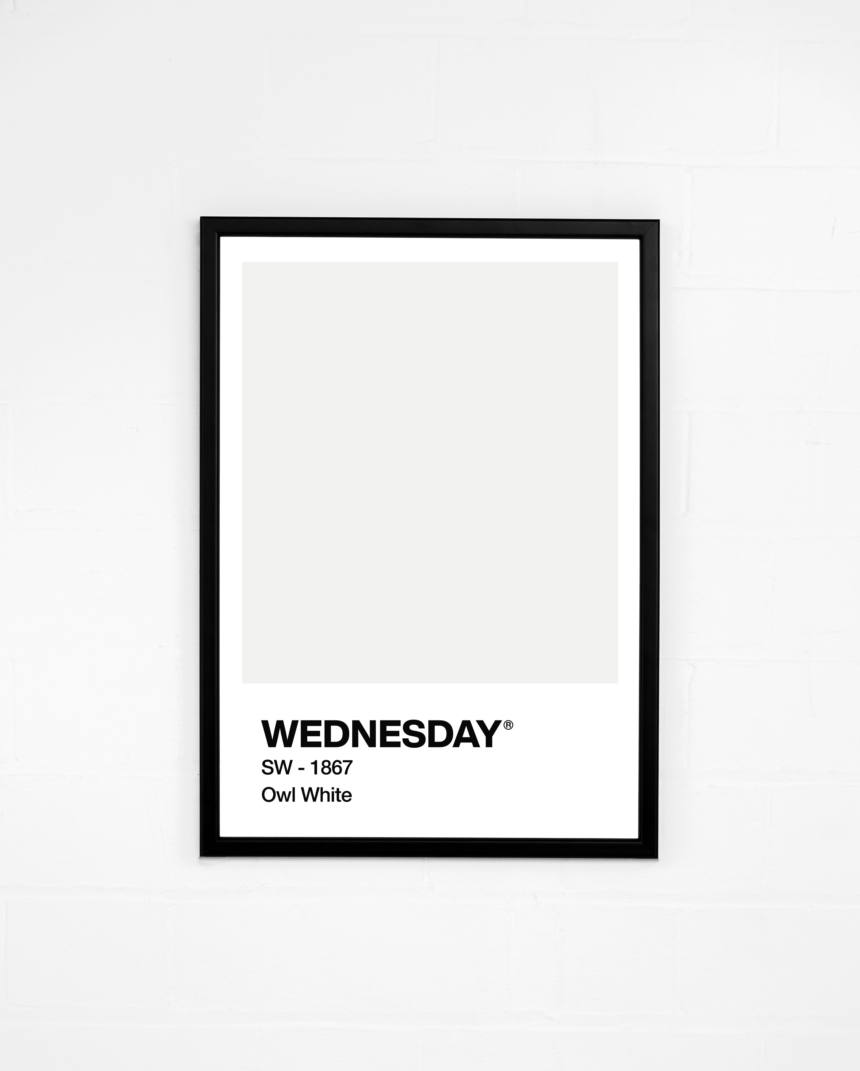 ART OF Wednesday Blue and Owl White Framed Print | SWFC Football Art