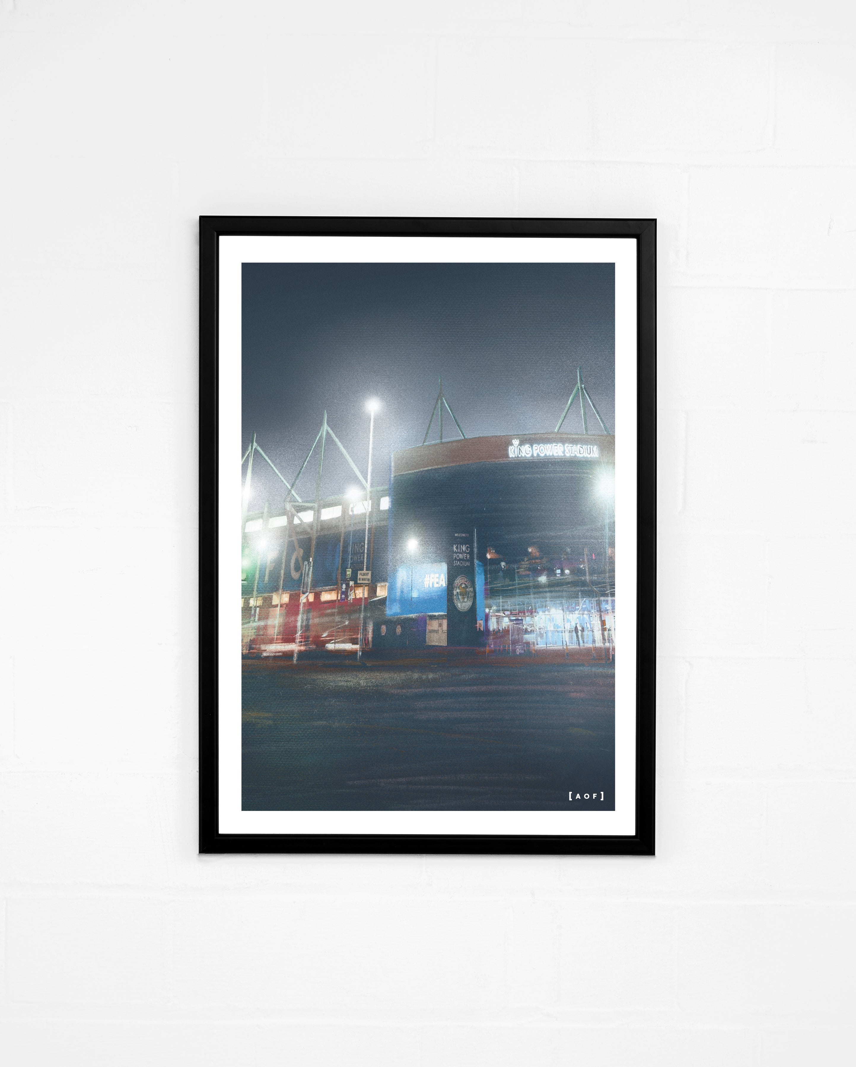 ART OF Leicester City King Power Stadium by Night Print | Football Art