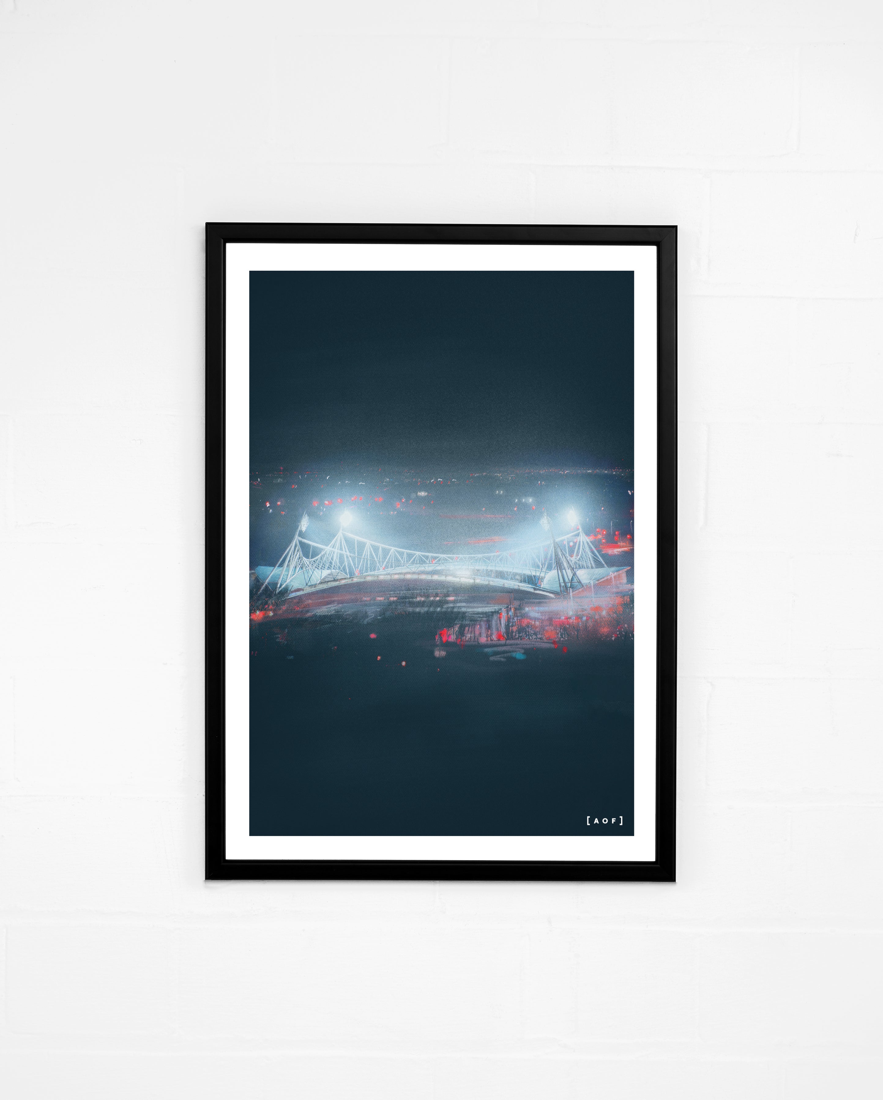 ART OF Bolton The Reebok by Night Framed Print | BWFC Football Art