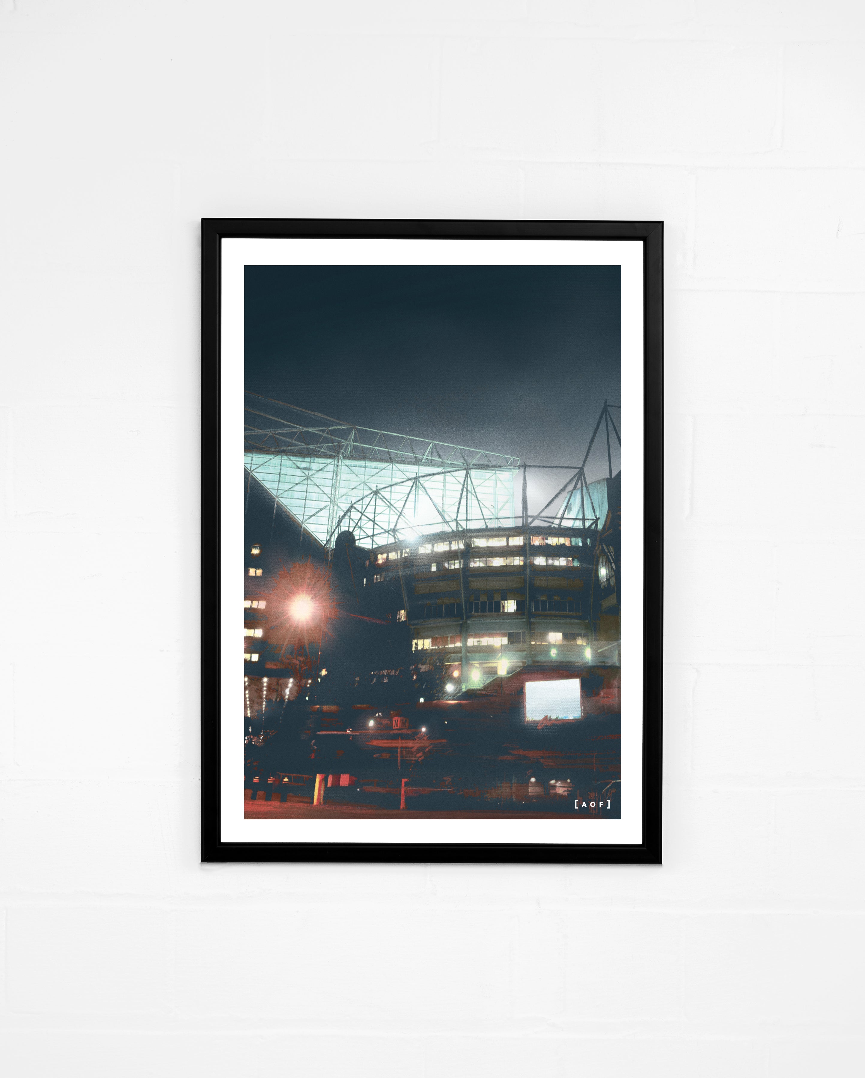 ART OF Toon St James Park by Night Framed Print | NUFC Football Art
