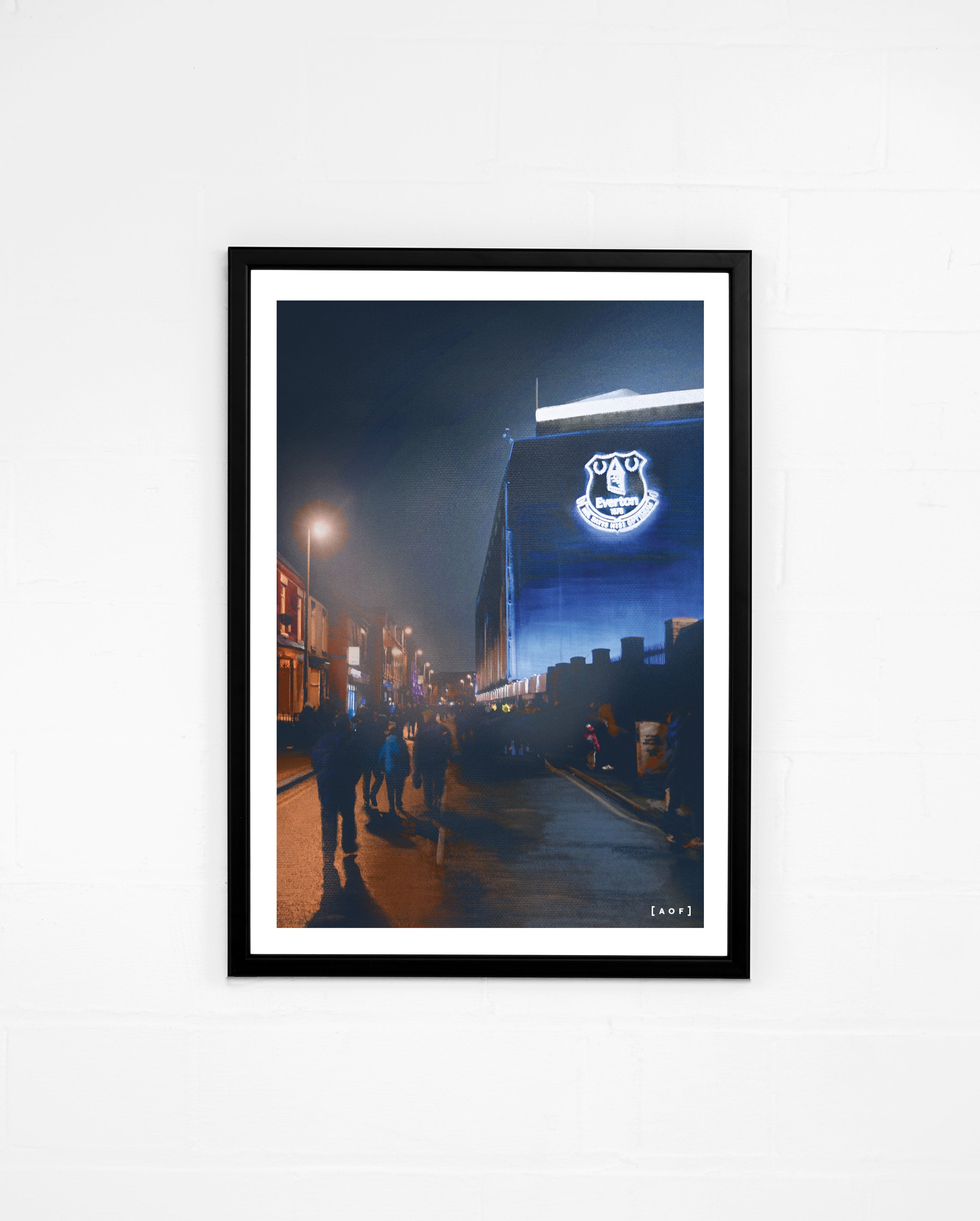 ART OF x Everton Goodison by Night Framed Print | EFC Football Art
