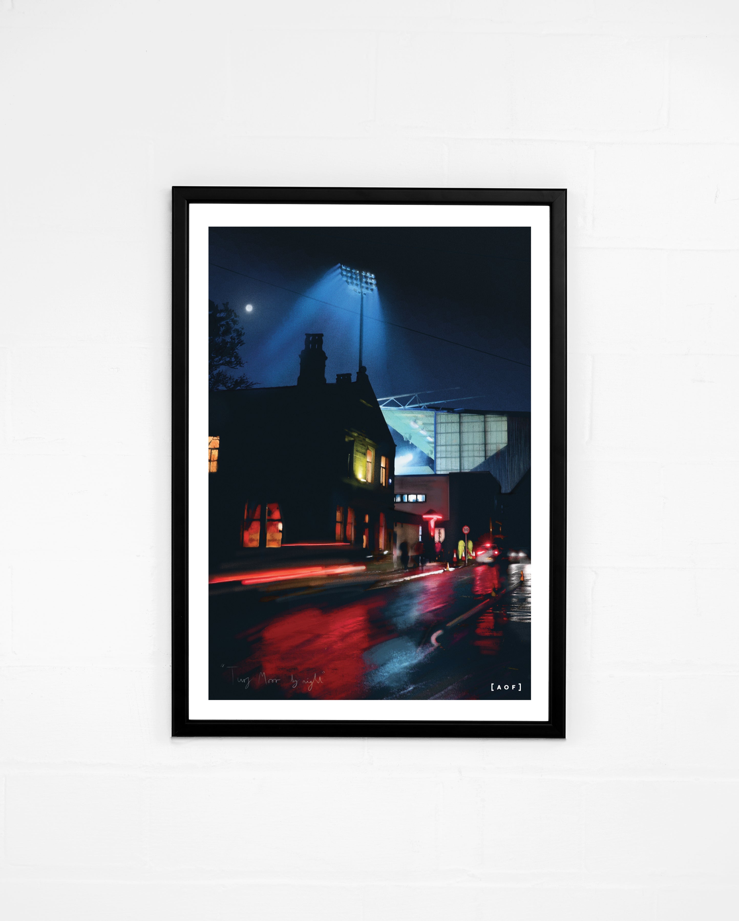 ART OF x Burnley Turf Moor by Night Framed Print | BFC Football Art