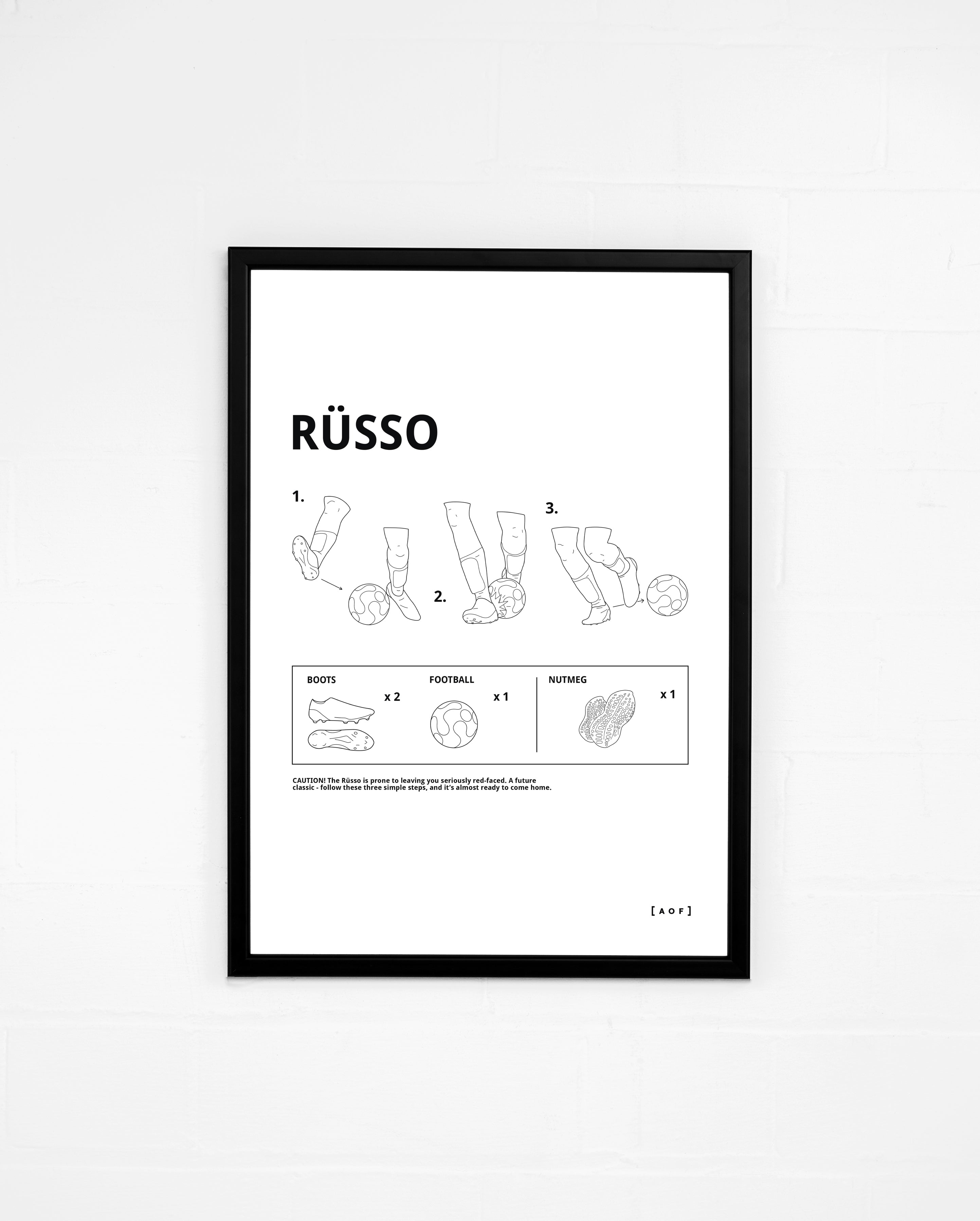 ART OF The Russo Framed Print | Women's Football Wall Art