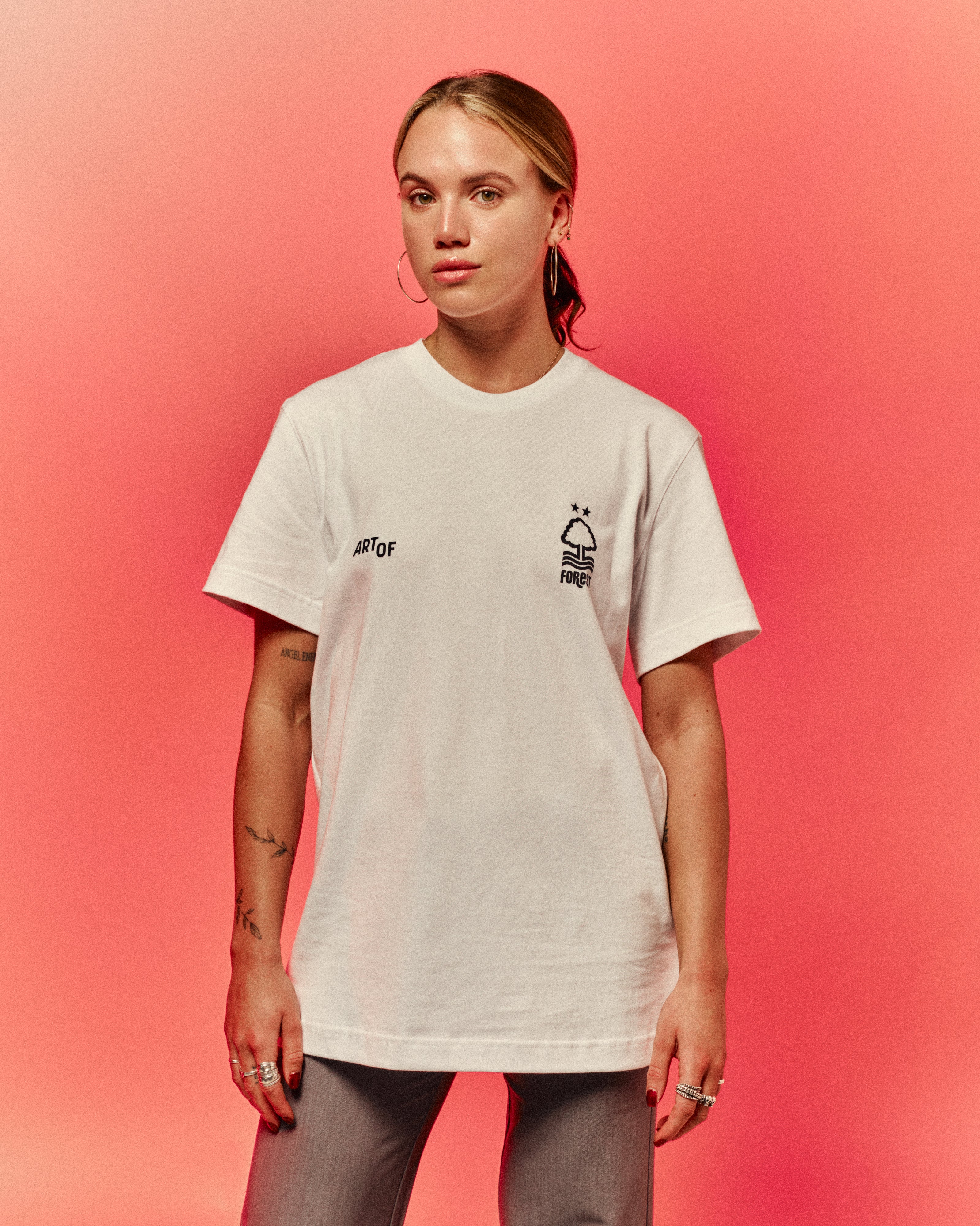 ART OF x Forest Heritage Tee | NFFC White Graphic Football T-shirt