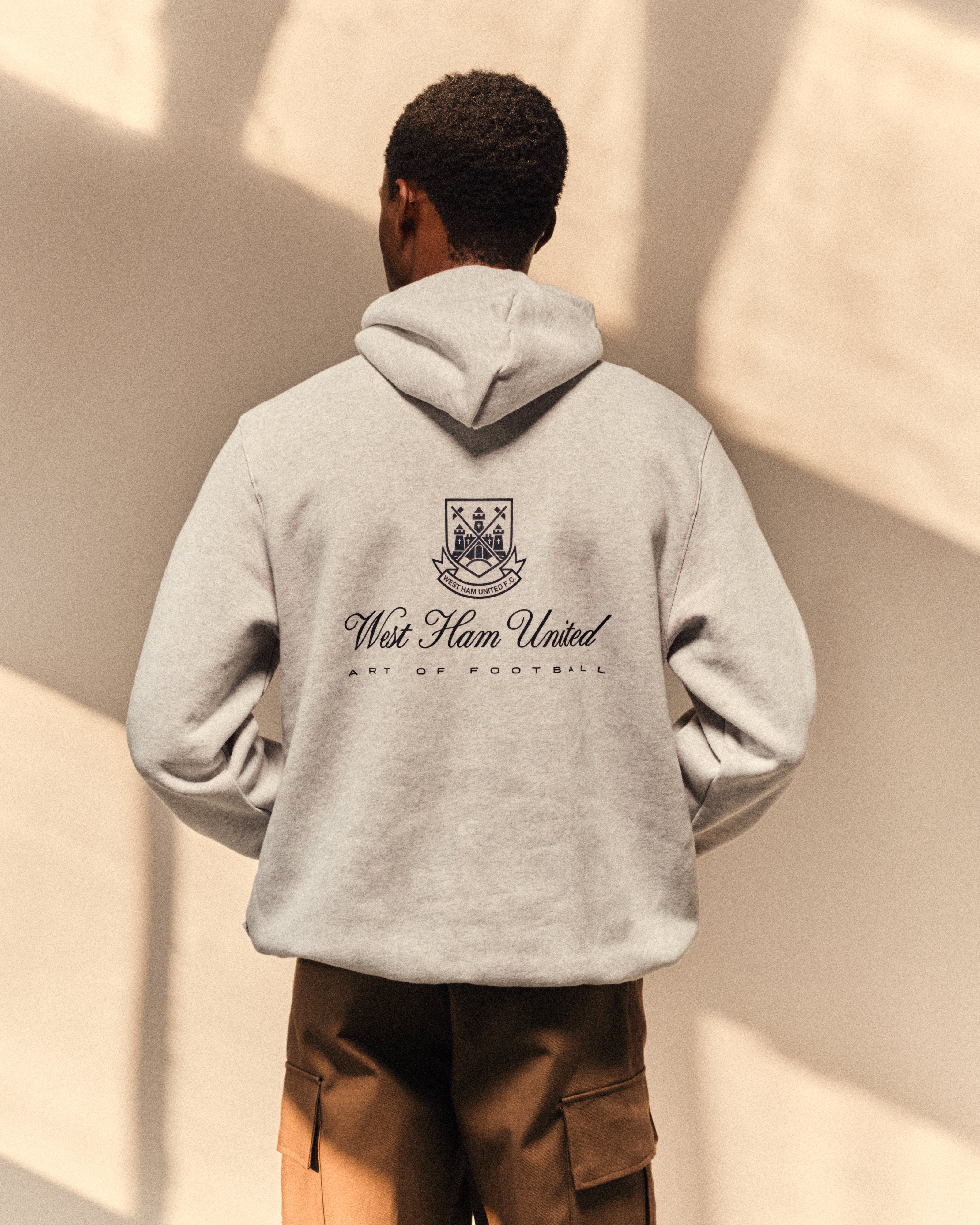 ART OF x West Ham Heritage Hoodie | WHUFC Grey Printed Football Sweat