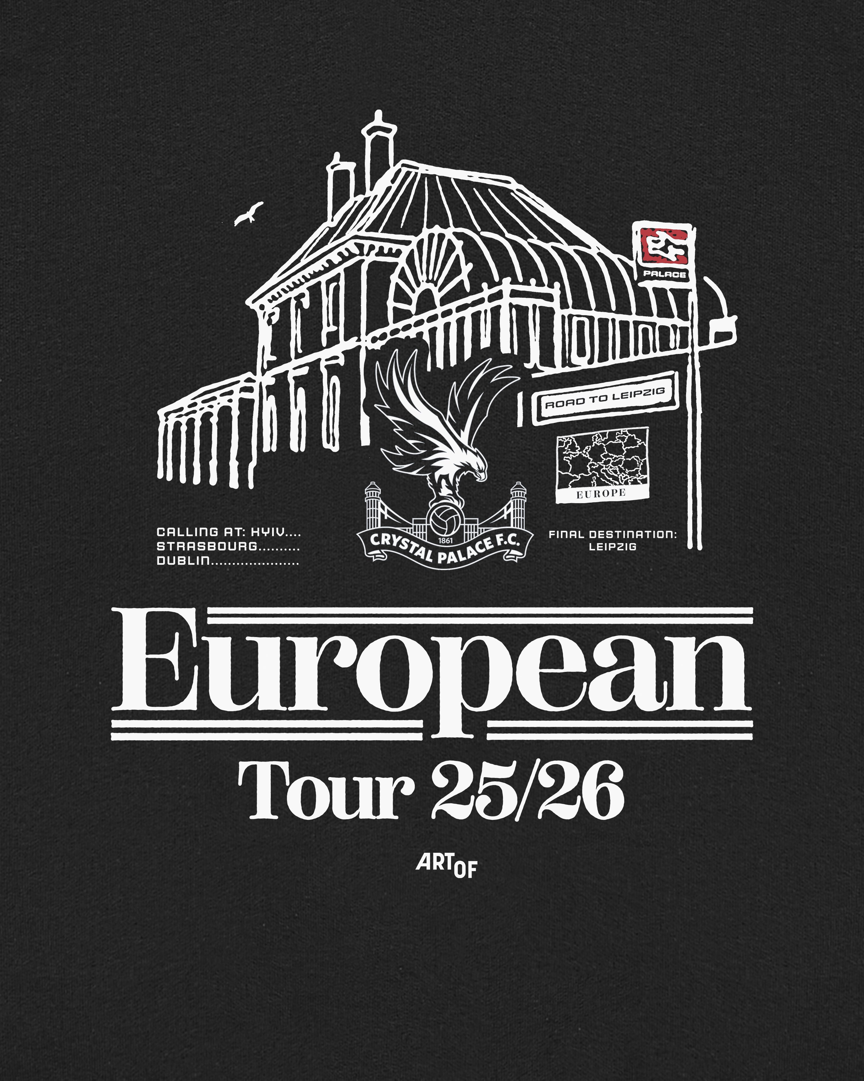 ART OF x Crystal Palace European Tour Sweat | Printed Football Merch