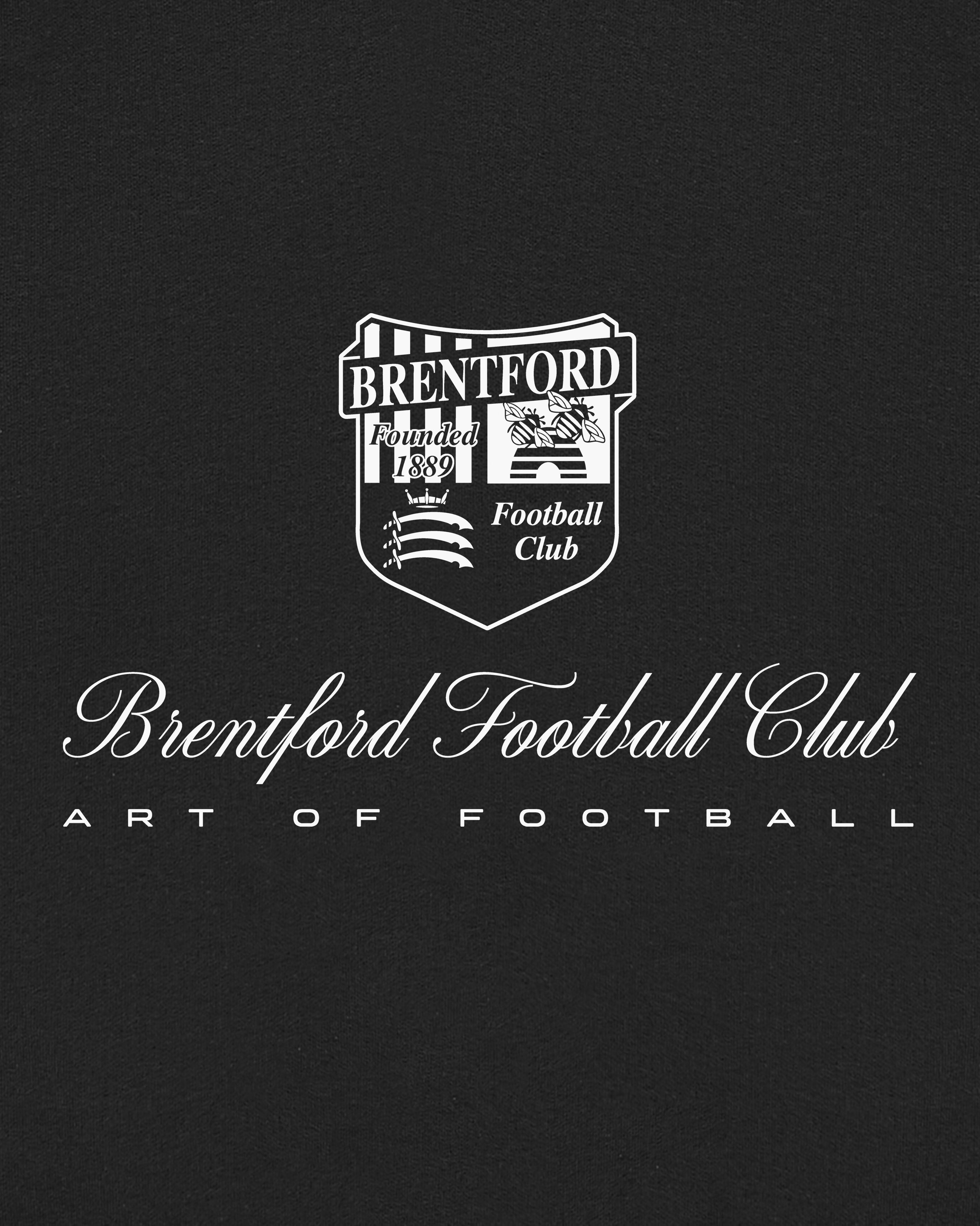 ART OF x Brentford Heritage Hoodie | BFC Black Graphic Football Sweat