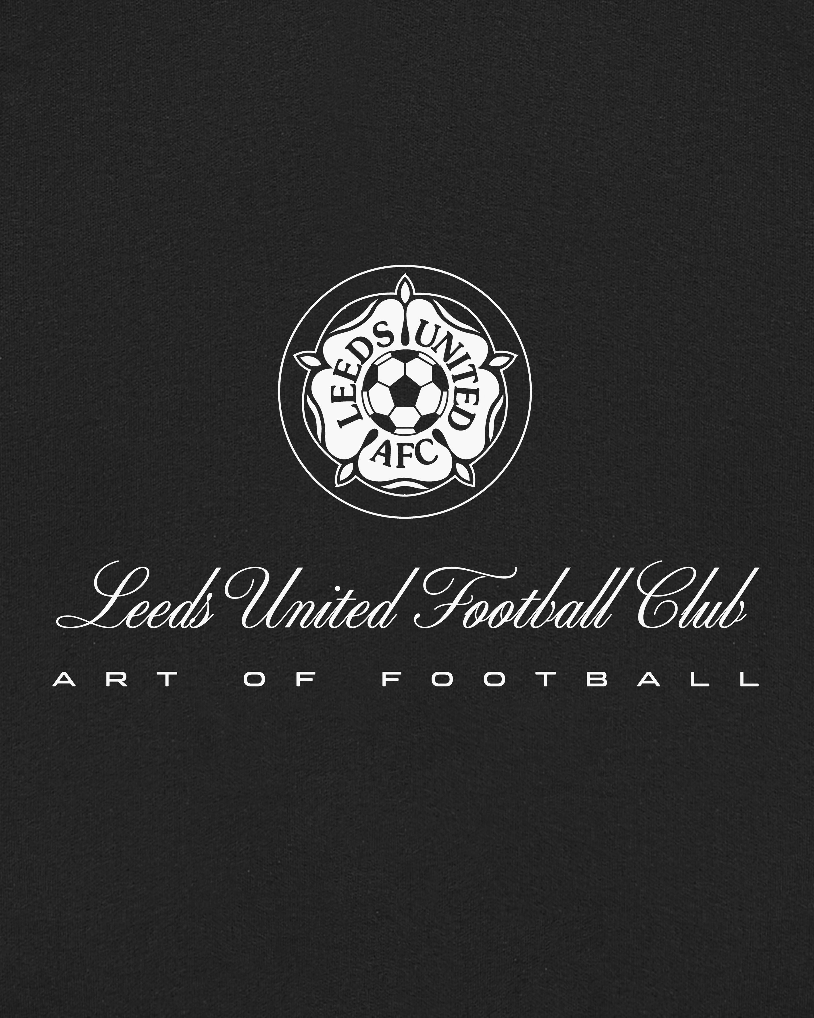 ART OF x Leeds Heritage Hoodie | LUFC Black Printed Football Sweat