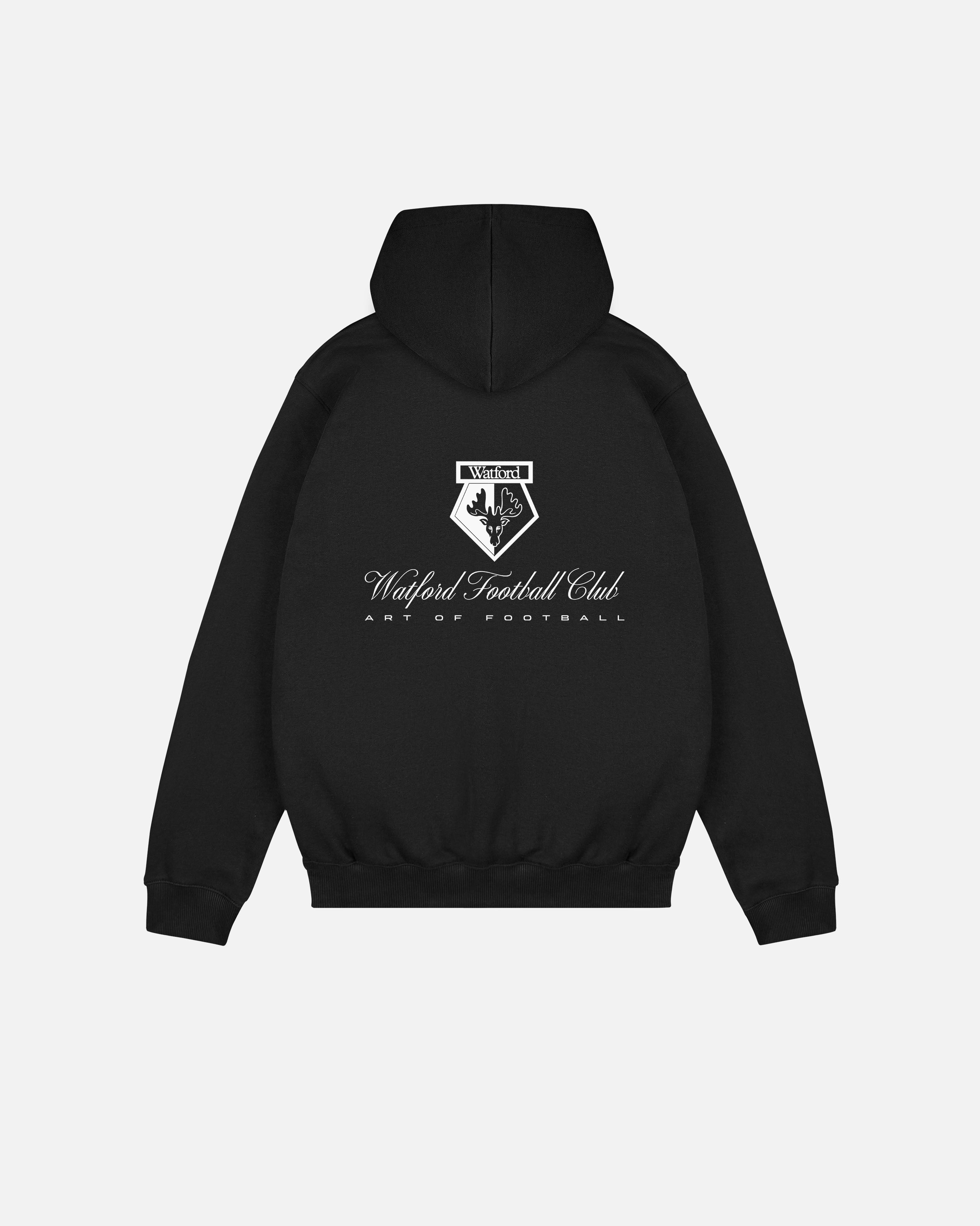 ART OF x Watford Heritage Hoodie | WFC Black Printed Football Sweat