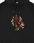 ART OF Flowers For Salah Hoodie | LFC Black Embroidered Football Sweat