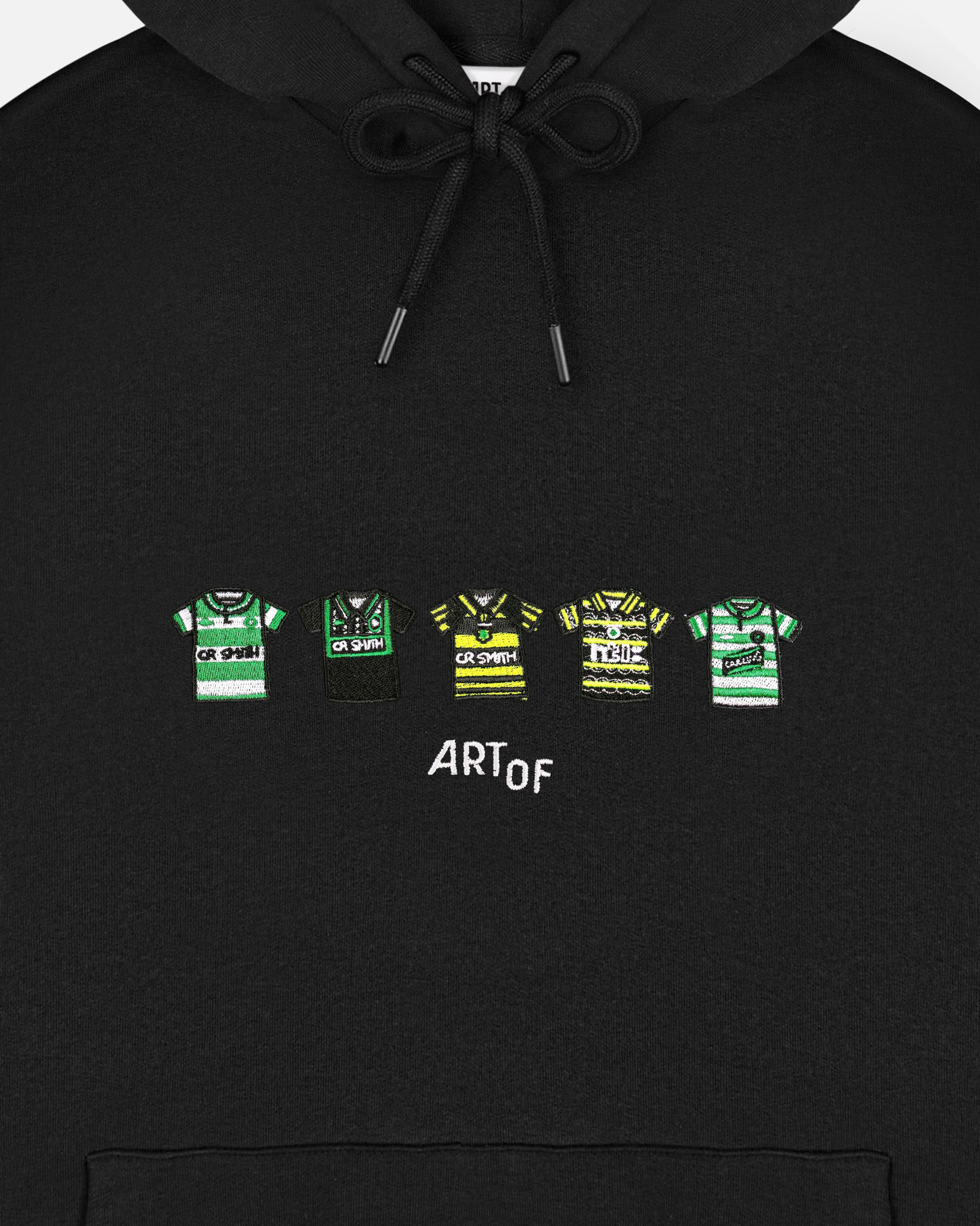 ART OF Bhoys Embroidered Classics Black Hoodie | Celtic Football Sweat
