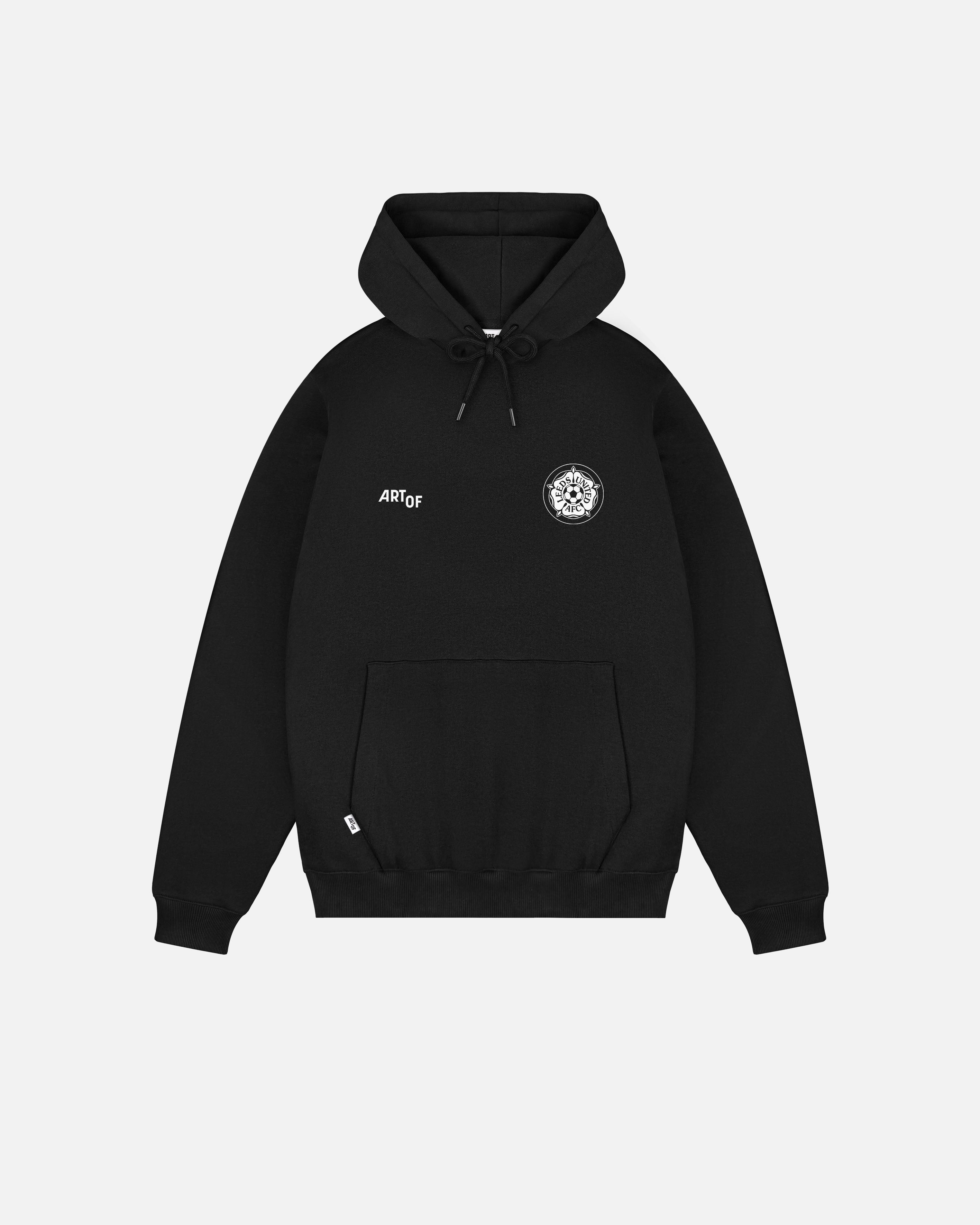 ART OF x Leeds Heritage Hoodie | LUFC Black Printed Football Sweat