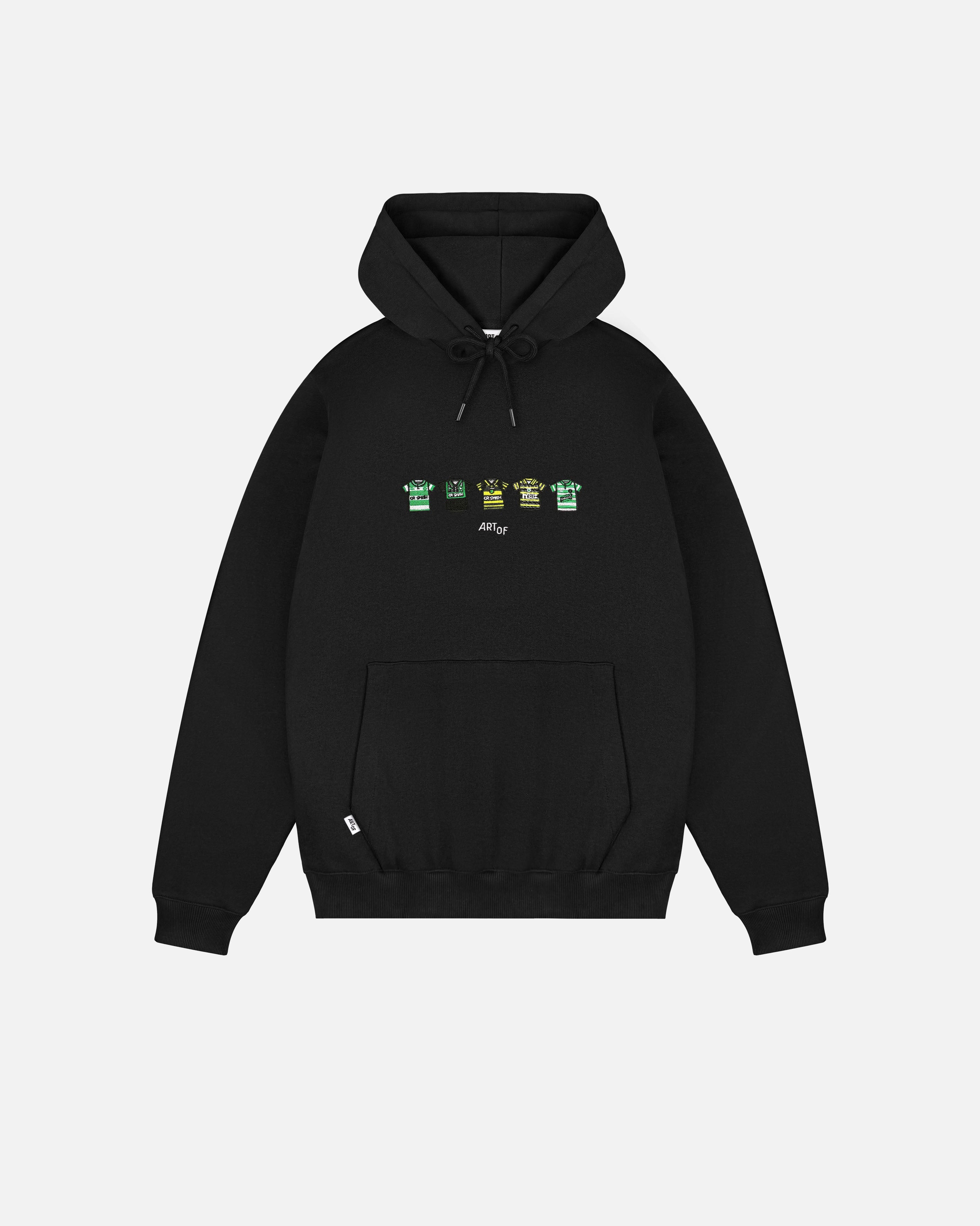 ART OF Bhoys Embroidered Classics Black Hoodie | Celtic Football Sweat