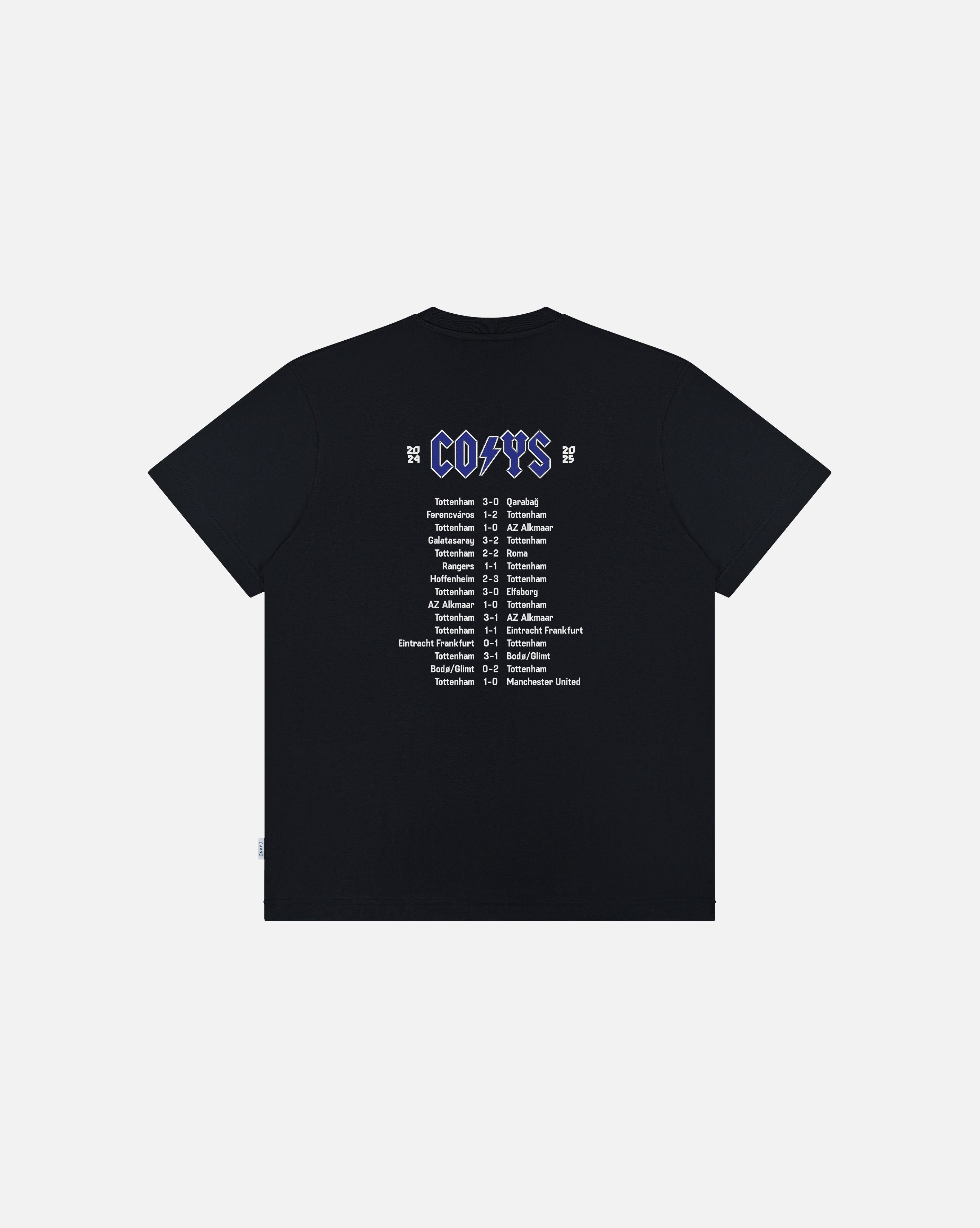 ART OF Spurs COYS European Tour 24-25 | Black Graphic Football T-shirt