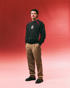 ART OF x Fulham Black Panelled Sweat | FFC Embroidered Football Merch