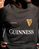 ART OF x Guinness Black Panelled Sweat | Embroidered Football Sweater
